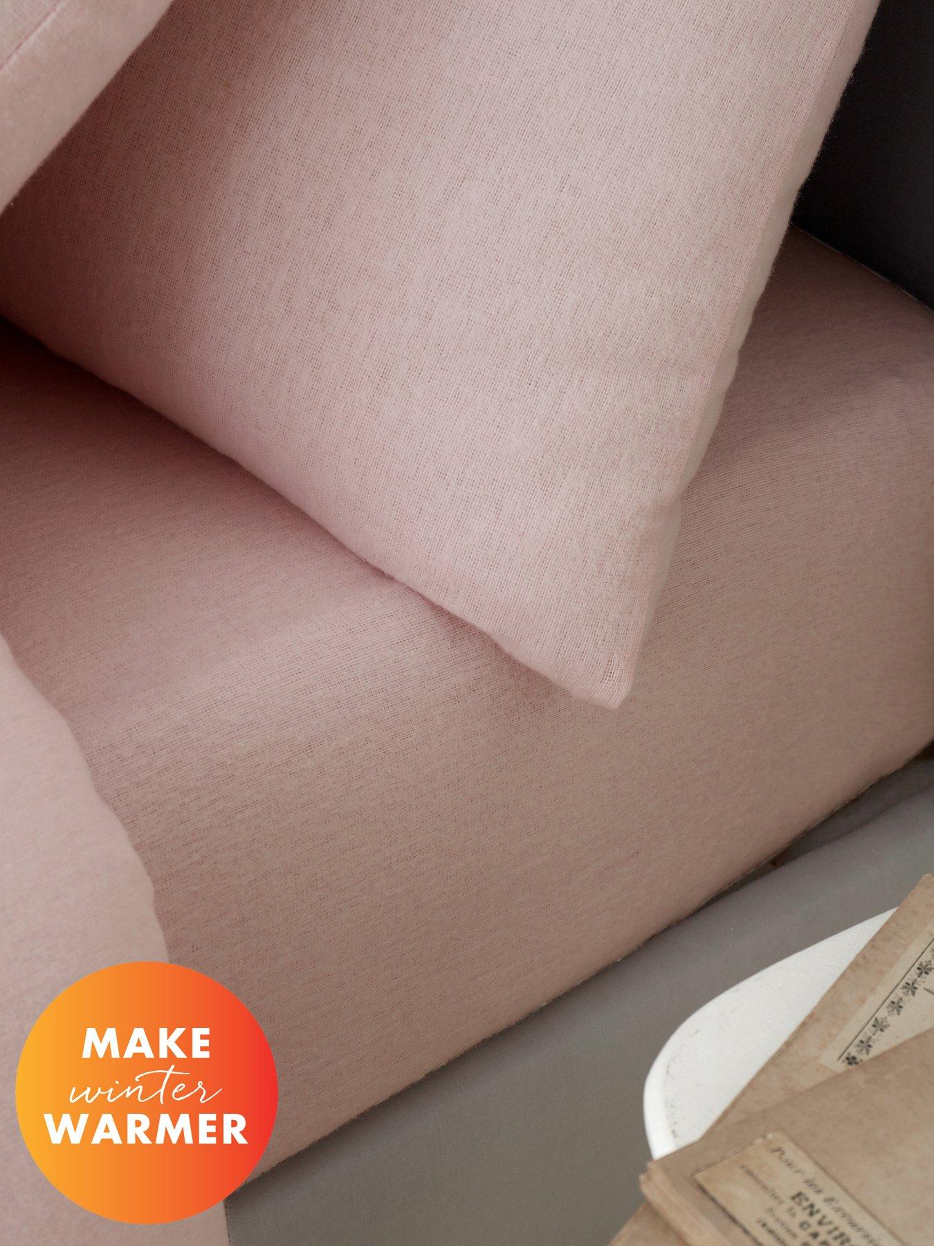 Catherine Lansfield Brushed 100% Cotton Fitted Sheet in White