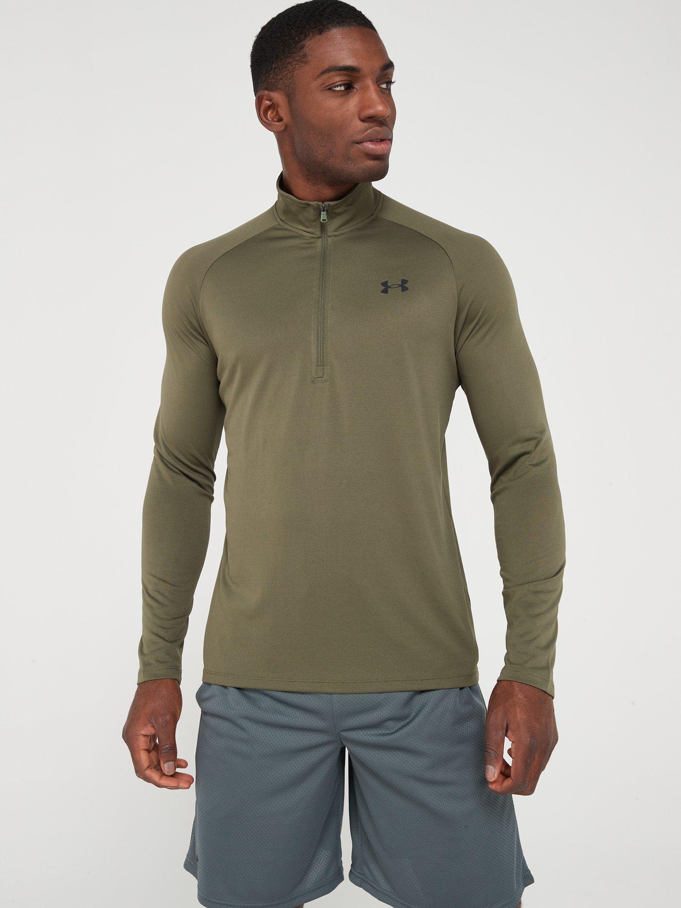 under-armour-mens-training-tech-20-12-zip-khakifront