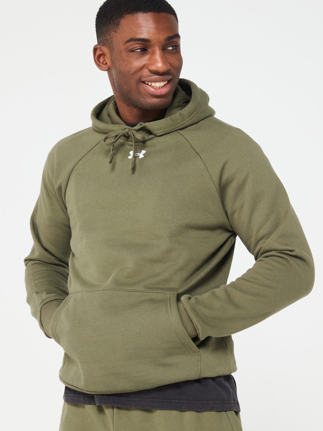 Image 1 of 5 of UNDER ARMOUR Men's Training Rival Fleece Hoodie - Khaki