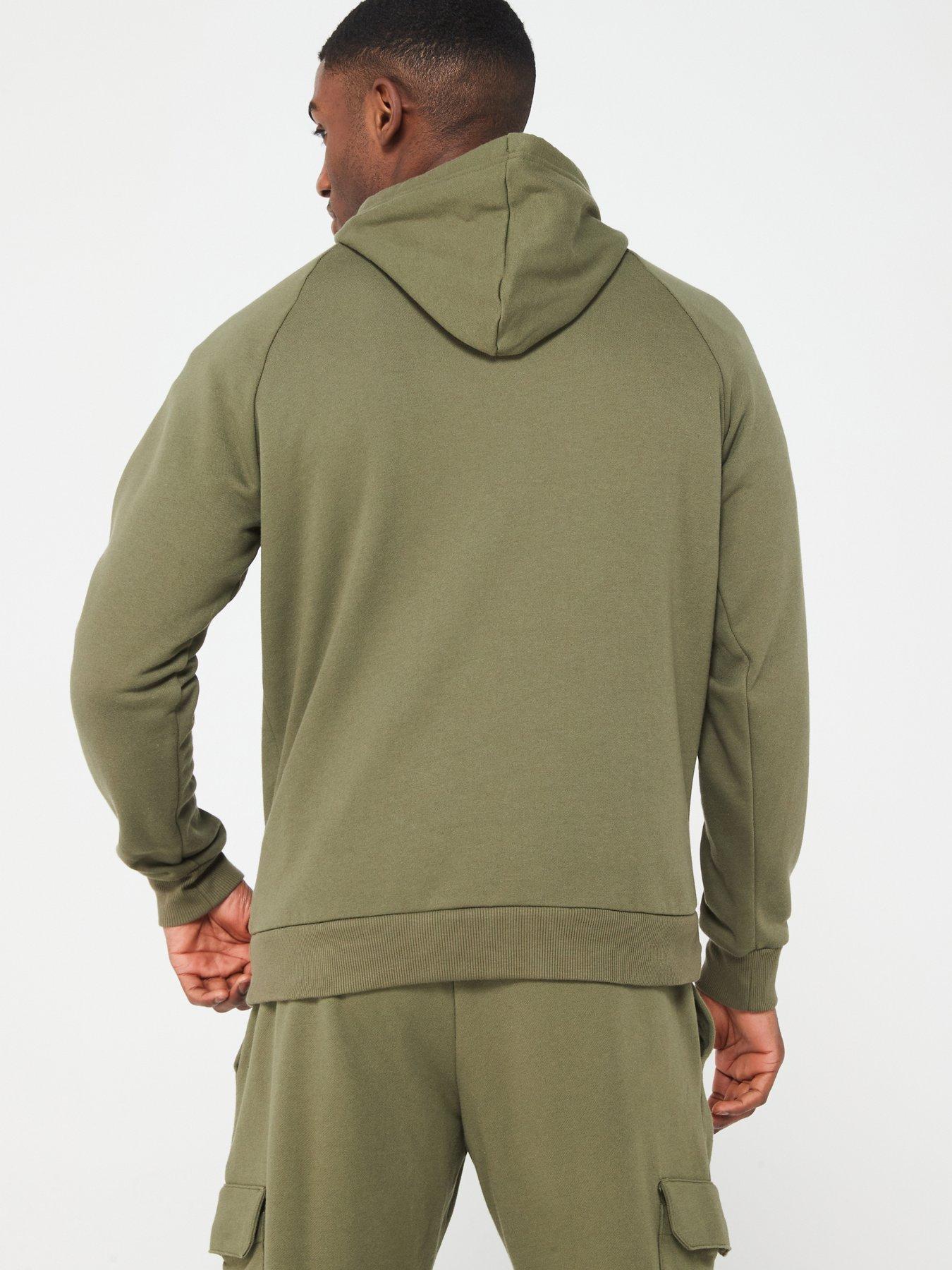 under-armour-mens-training-rival-fleece-hoodie-khakistillFront