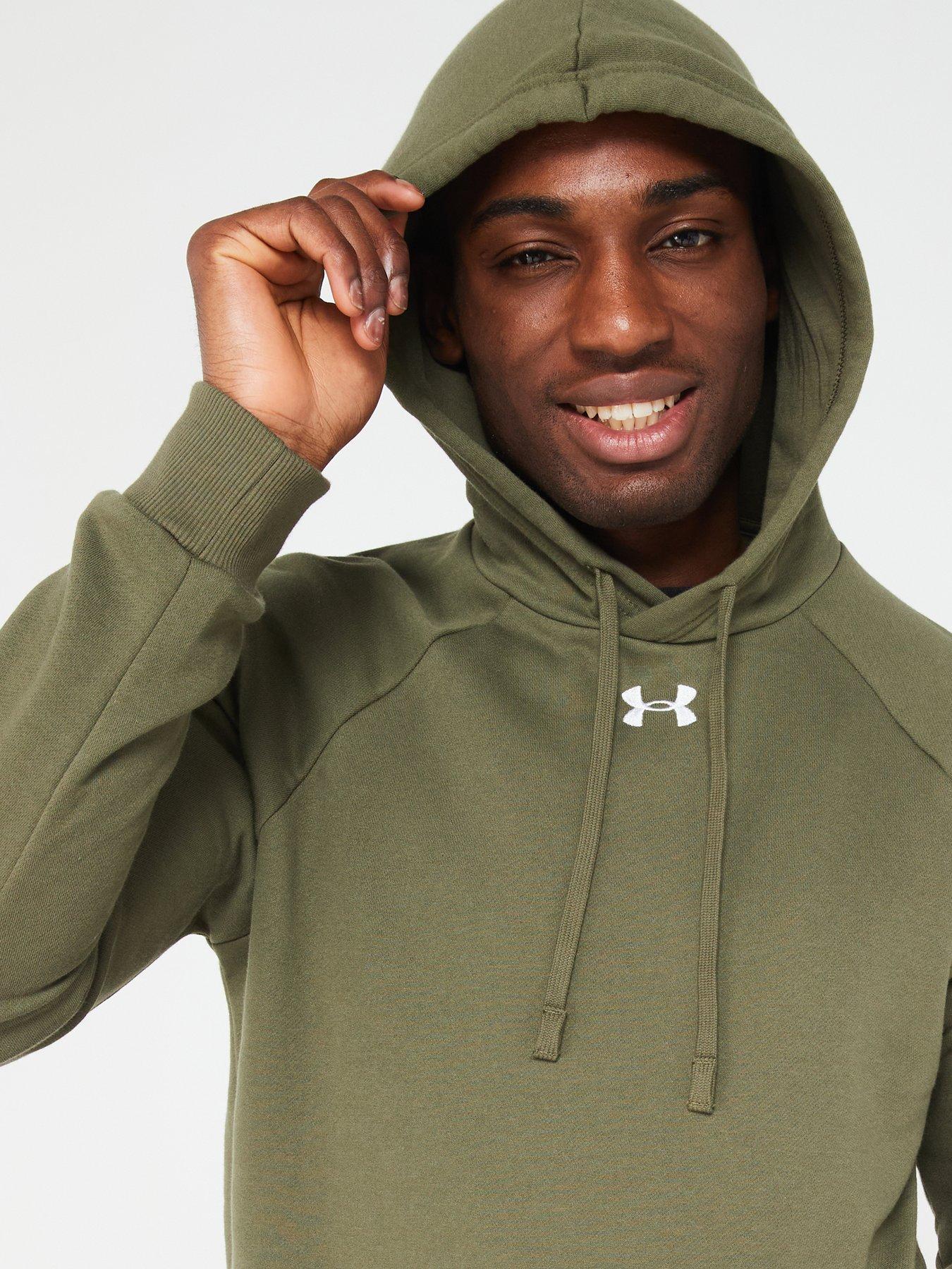 Image 4 of 5 of UNDER ARMOUR Men's Training Rival Fleece Hoodie - Khaki