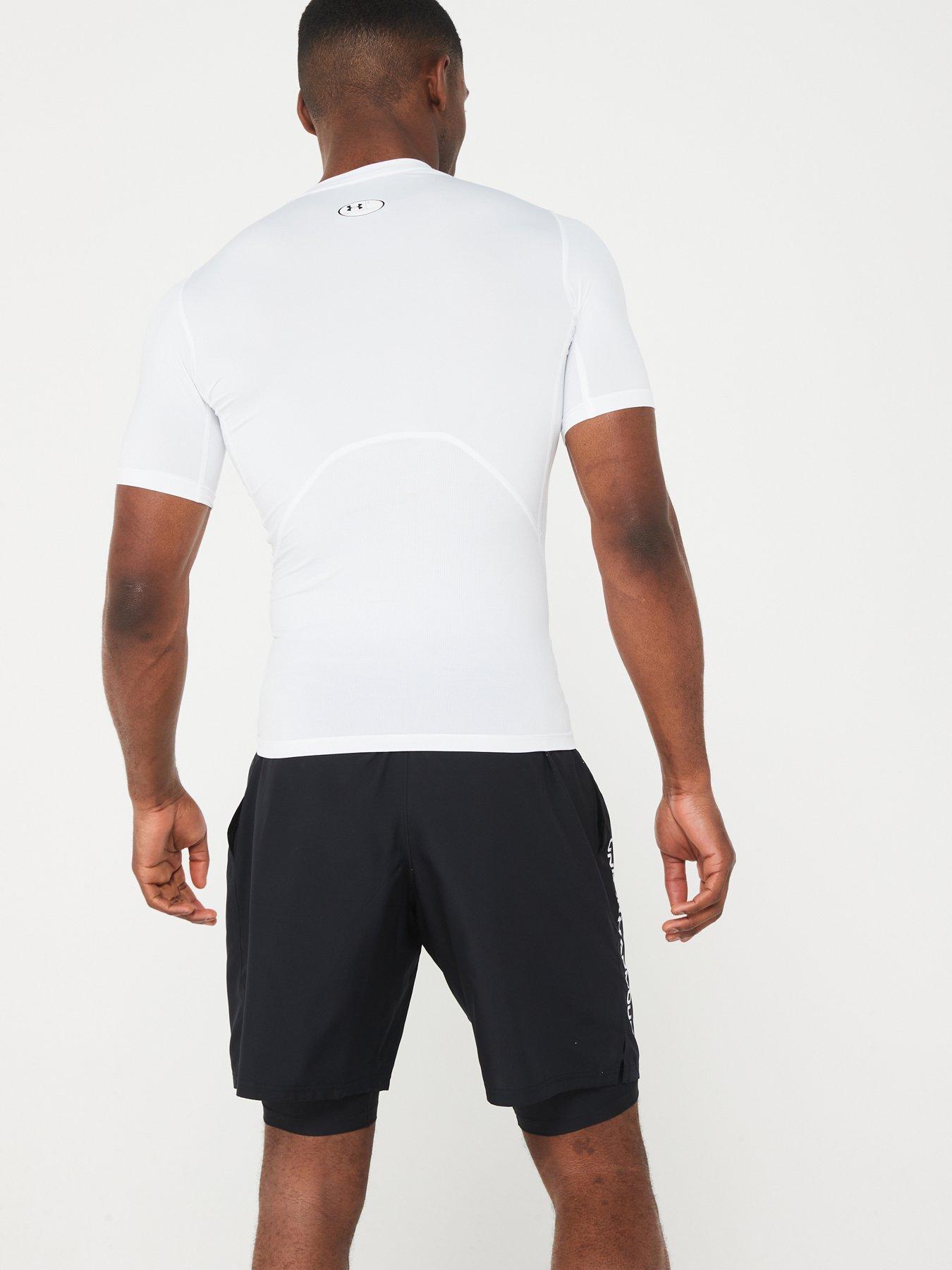 Image 2 of 6 of UNDER ARMOUR Heat Gear Compression T-Shirt - White