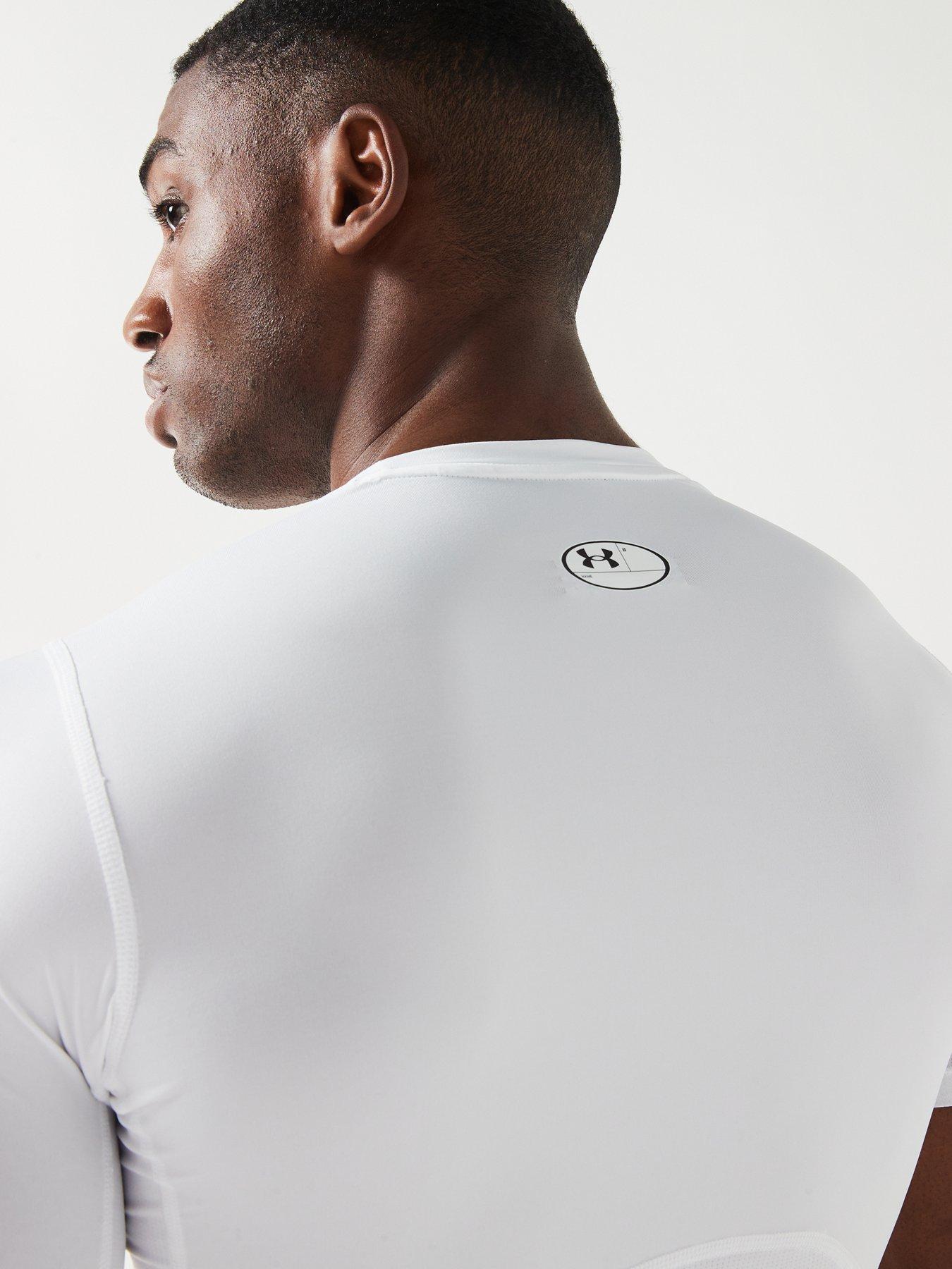 Image 5 of 6 of UNDER ARMOUR Heat Gear Compression T-Shirt - White