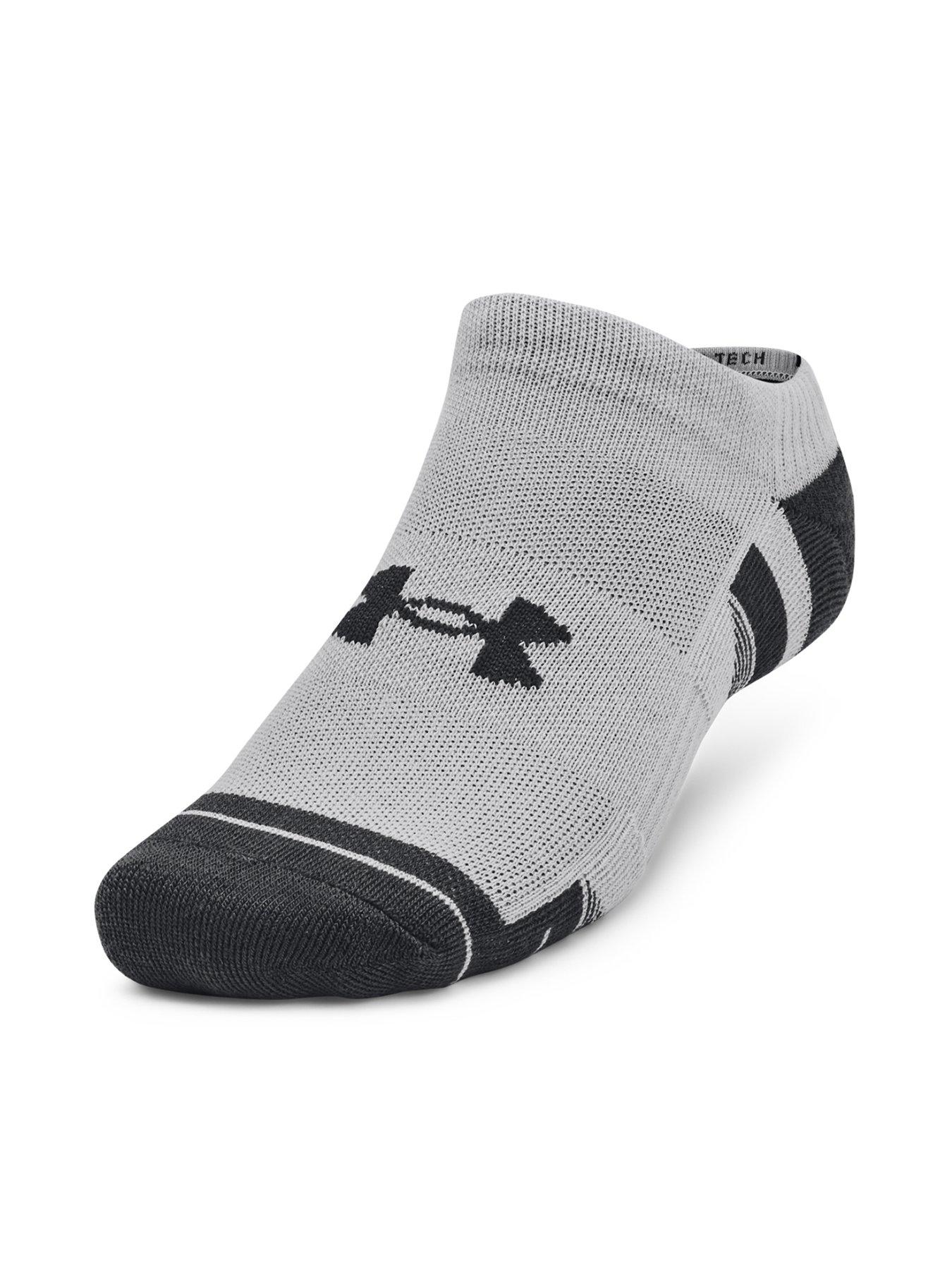 UNDER ARMOUR Performance Tech 3pk No Show Socks - Grey
