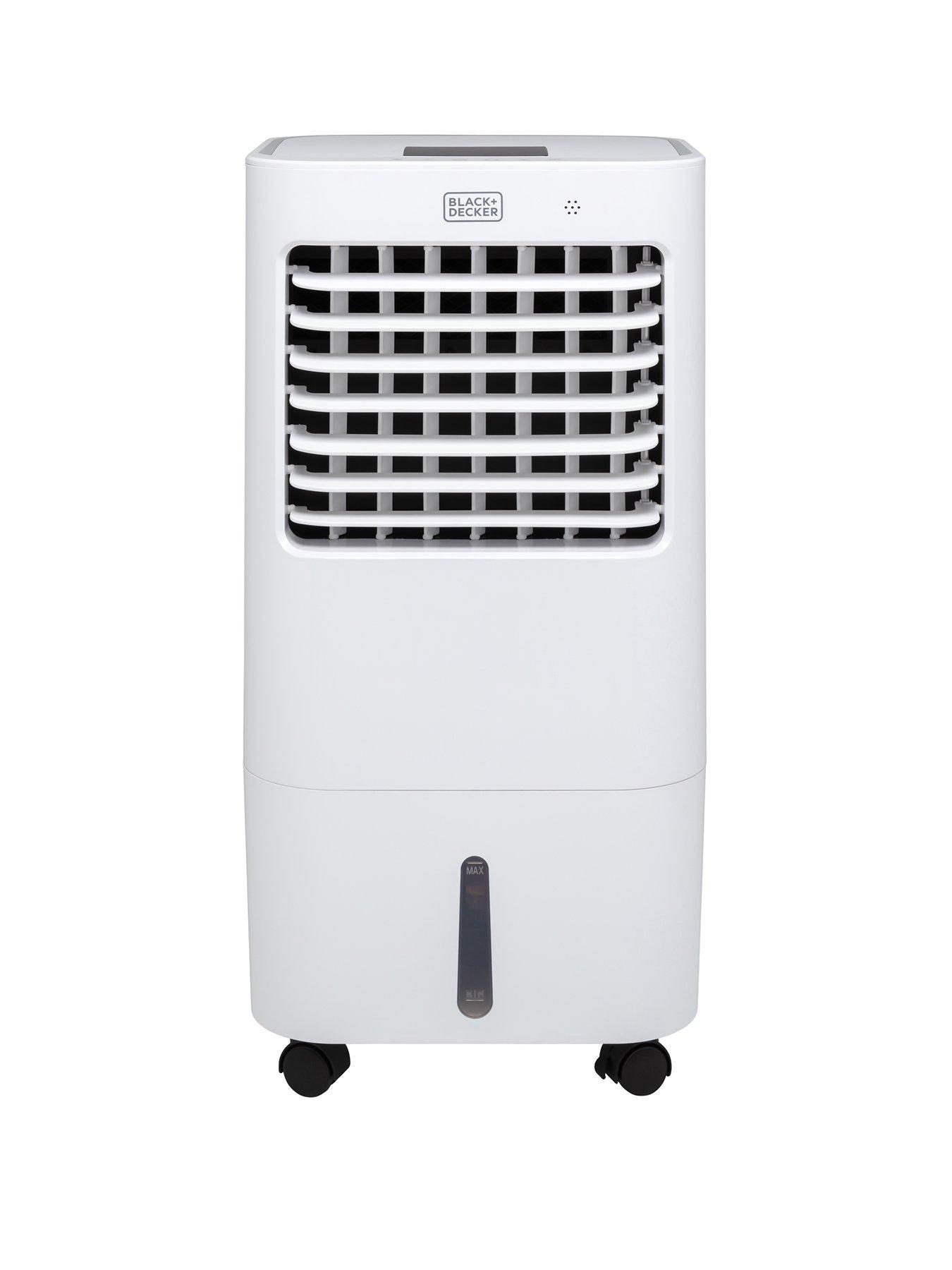 Image of Black & Decker 15L Portable 2-in-1 Air Cooler, 3 Modes, 3 Speed Settings, 8 Hour Timer, Remote Control, 65W, White, BXAC65007GB