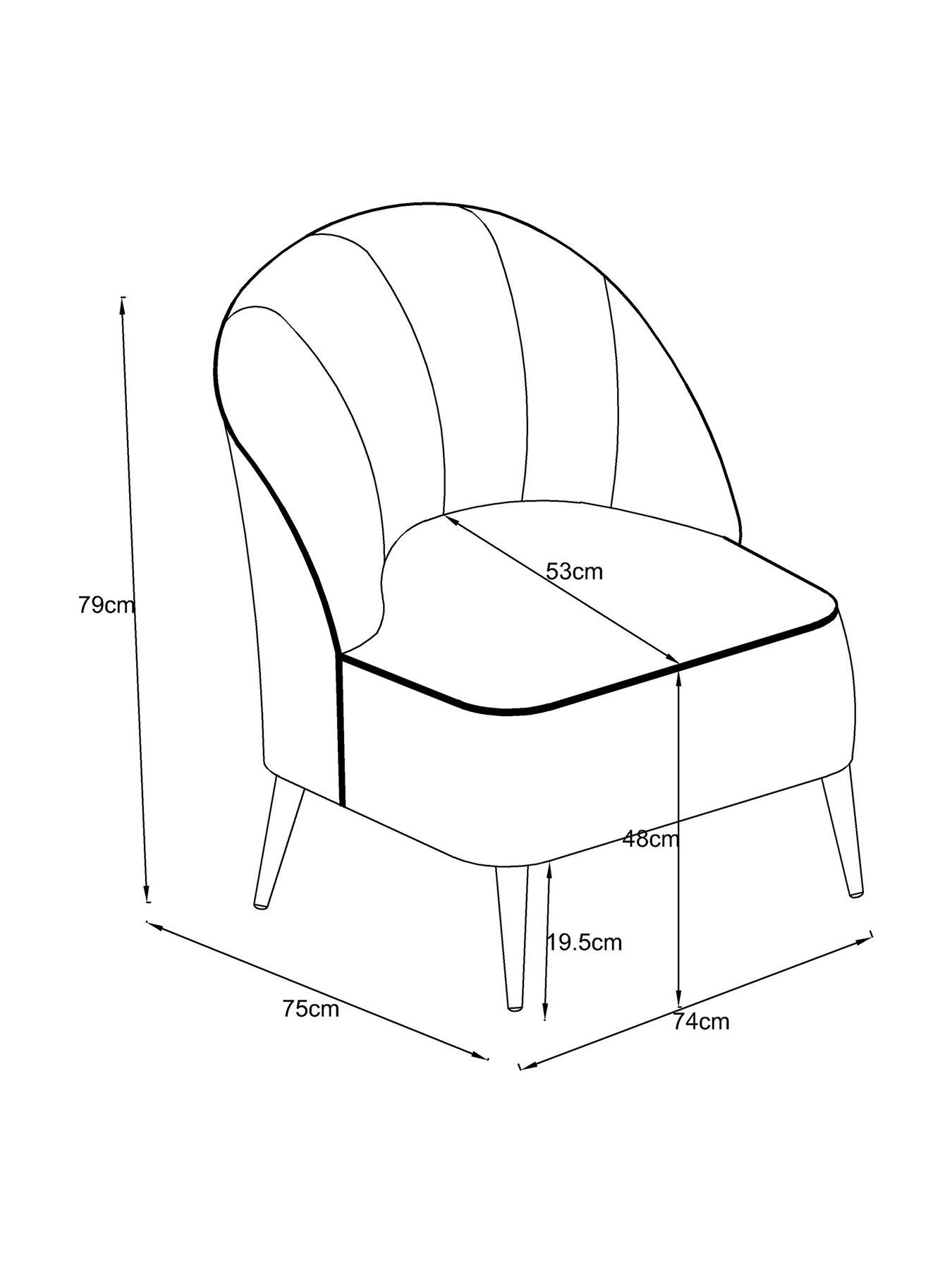 Image 6 of 6 of The Very Collection Cali Accent Chair - Grey
