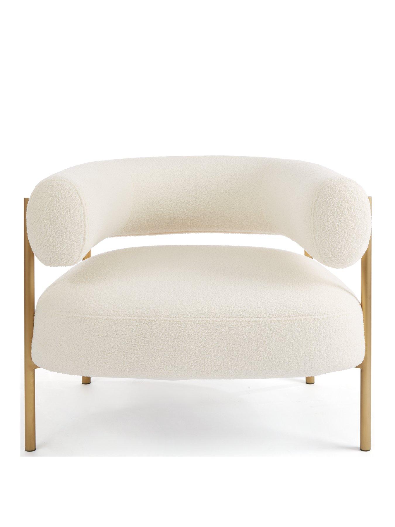 Image 2 of 7 of Very Home Icon Boucle Fabric&nbsp;Accent Chair - Cream