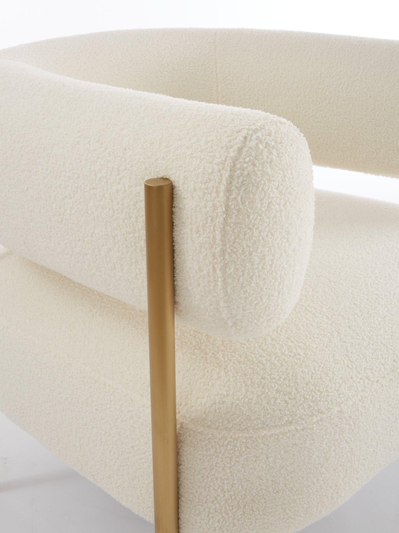 Image 4 of 7 of Very Home Icon Boucle Fabric&nbsp;Accent Chair - Cream