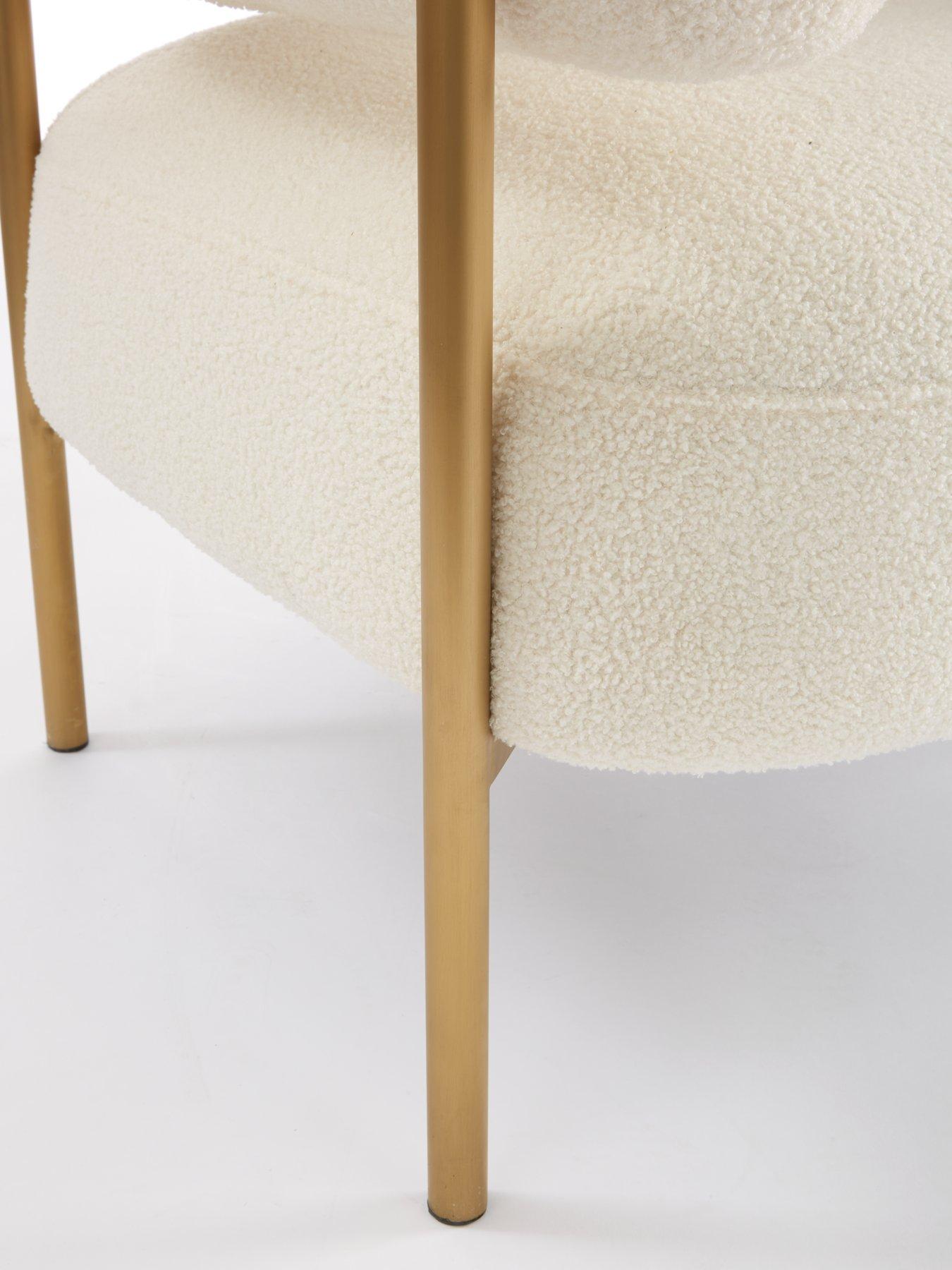 Image 6 of 7 of Very Home Icon Boucle Fabric&nbsp;Accent Chair - Cream