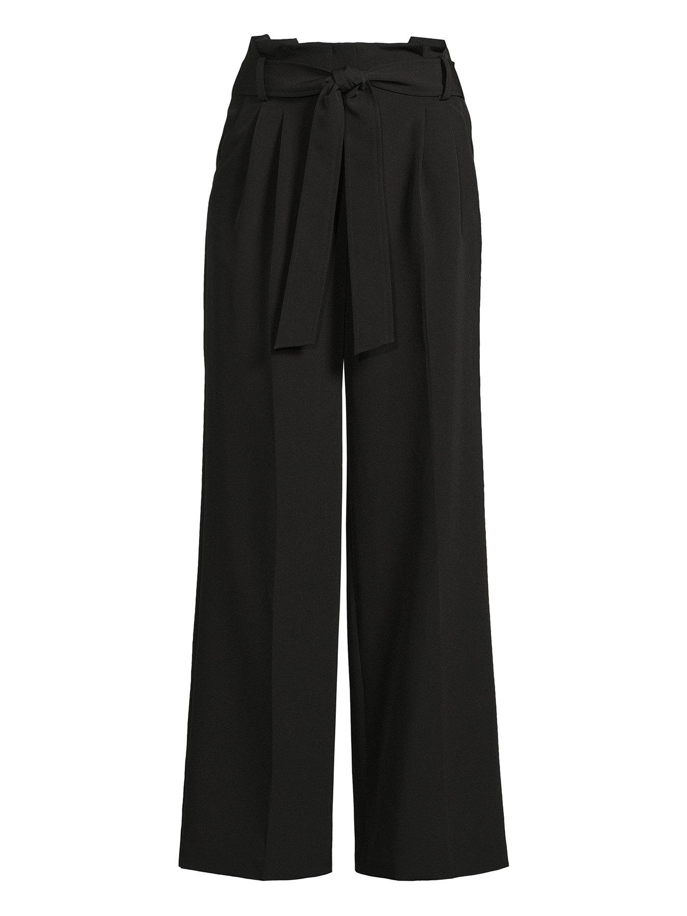 Lucy Mecklenburgh x V by Very Belted Wide Leg Trousers - Black