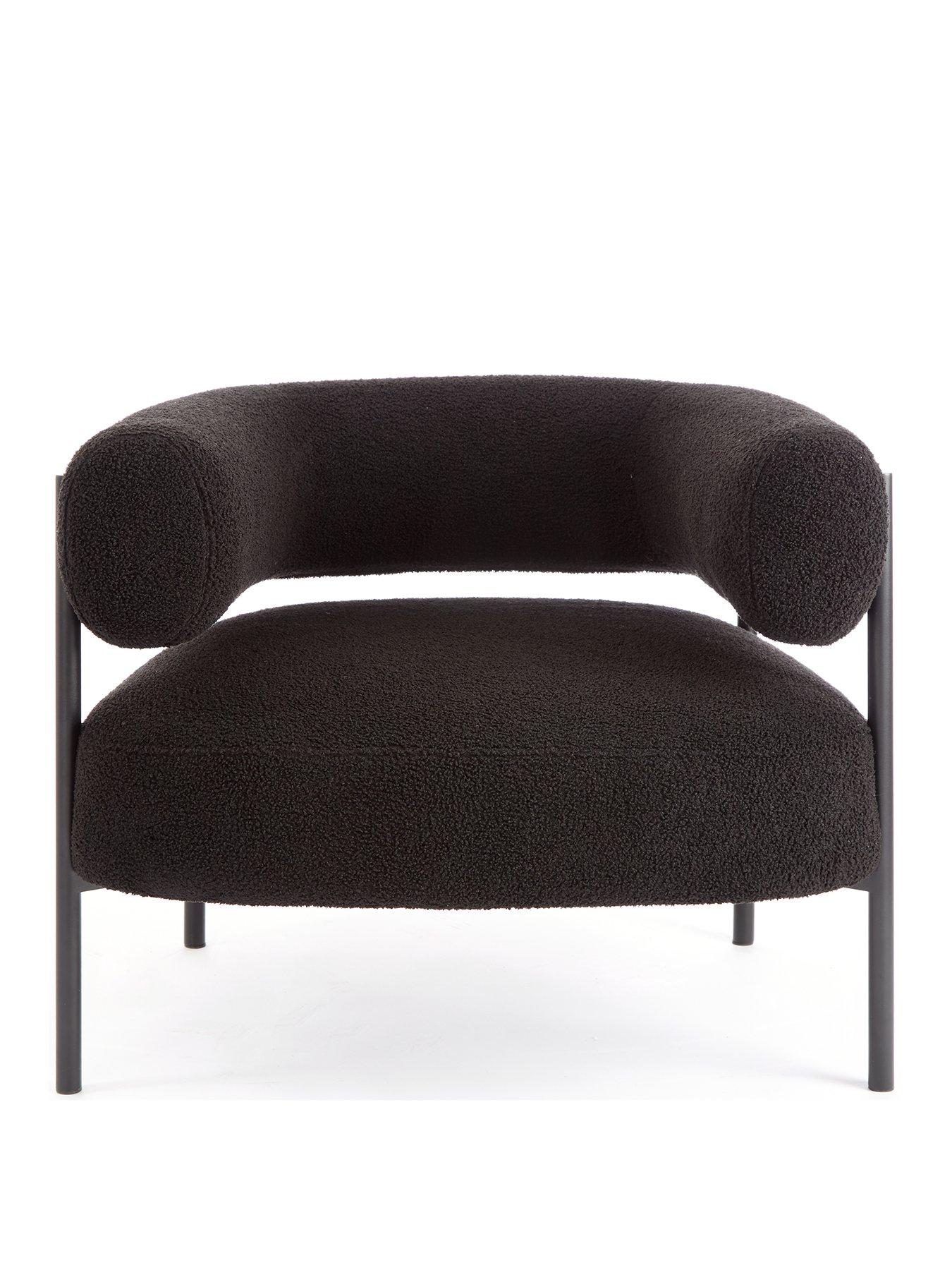 very-home-icon-boucle-fabricnbspaccent-chair-blackstillFront