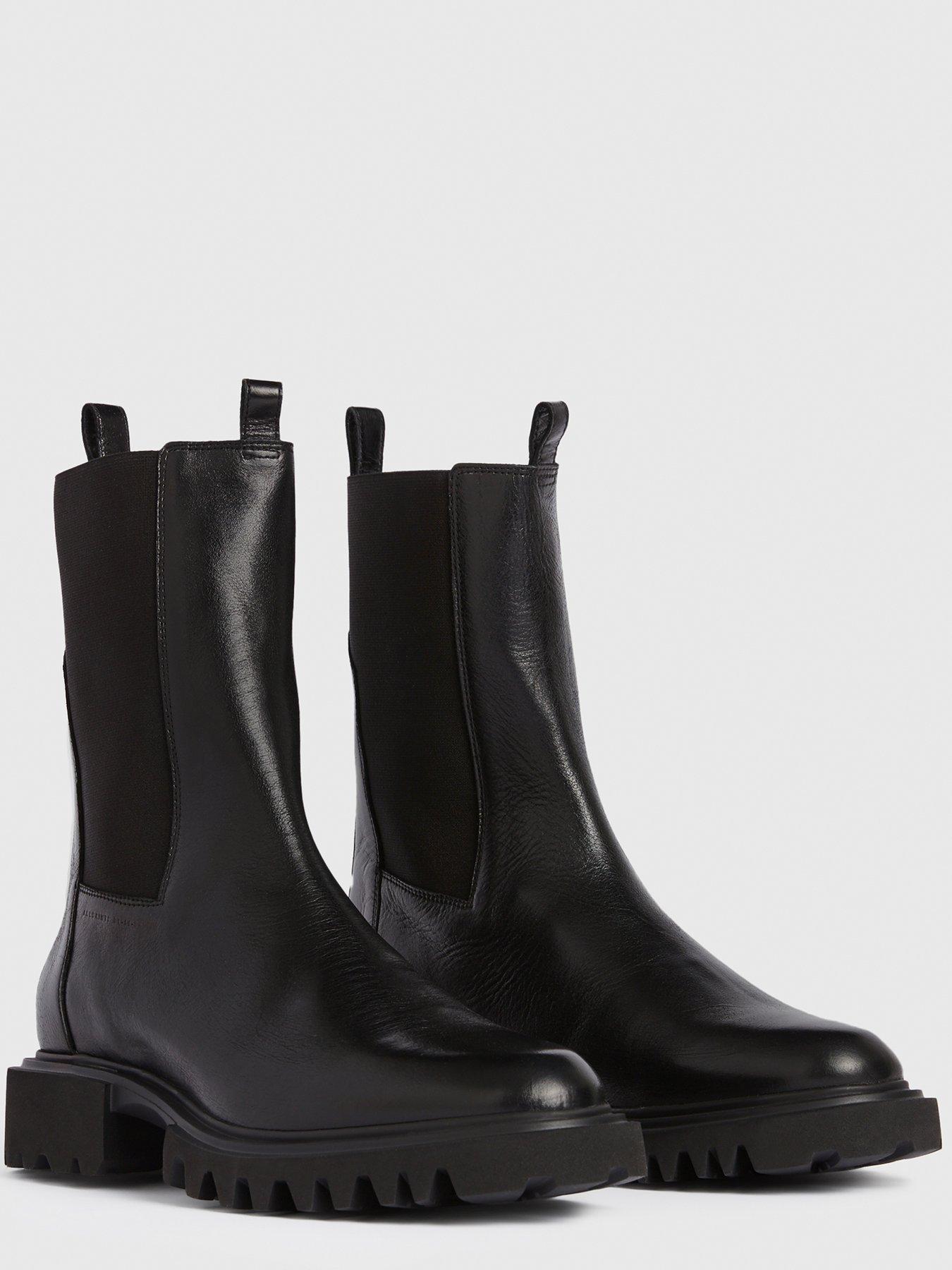 Image 2 of 6 of AllSaints Hallie Boots - Black