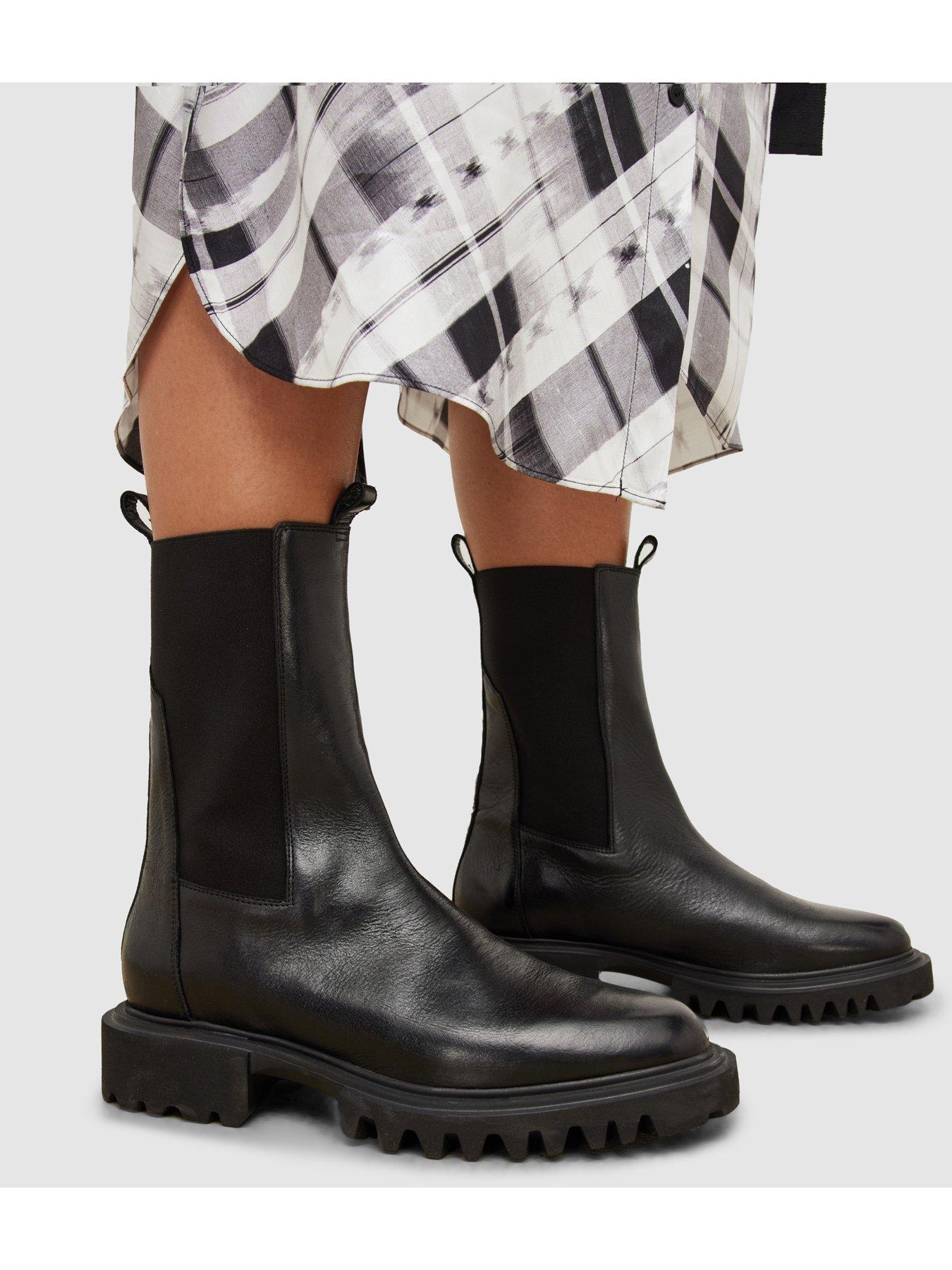 Image 6 of 6 of AllSaints Hallie Boots - Black