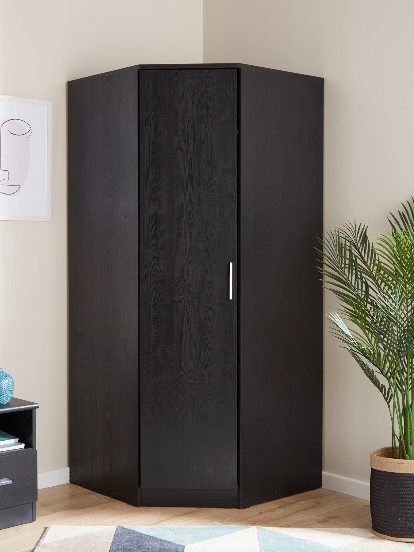 The Very Collection Panama Corner Wardrobe - Black - FSC® Certified