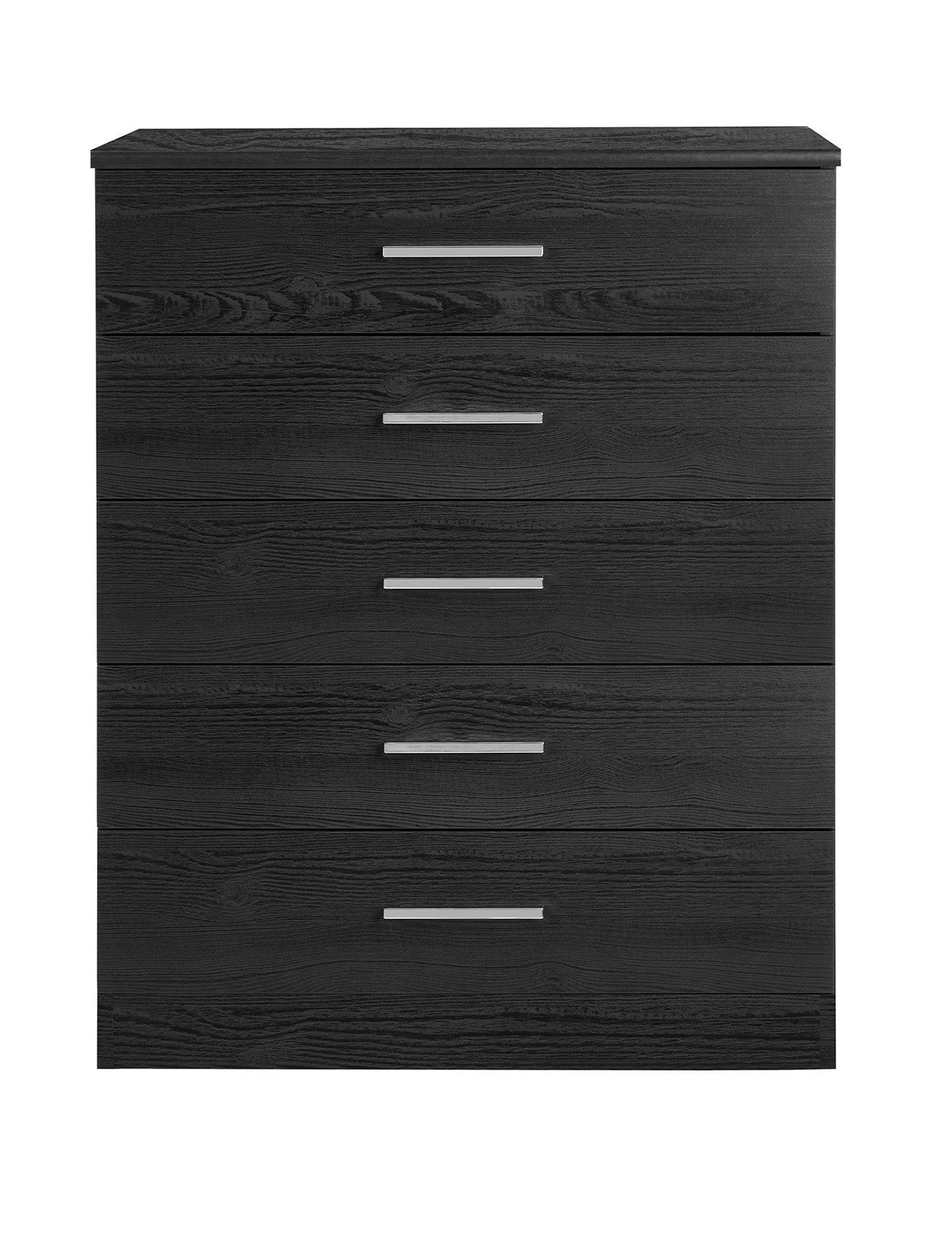 Image 2 of 7 of The Very Collection Panama 5 Drawer Chest - Black&nbsp;- FSC&reg; Certified