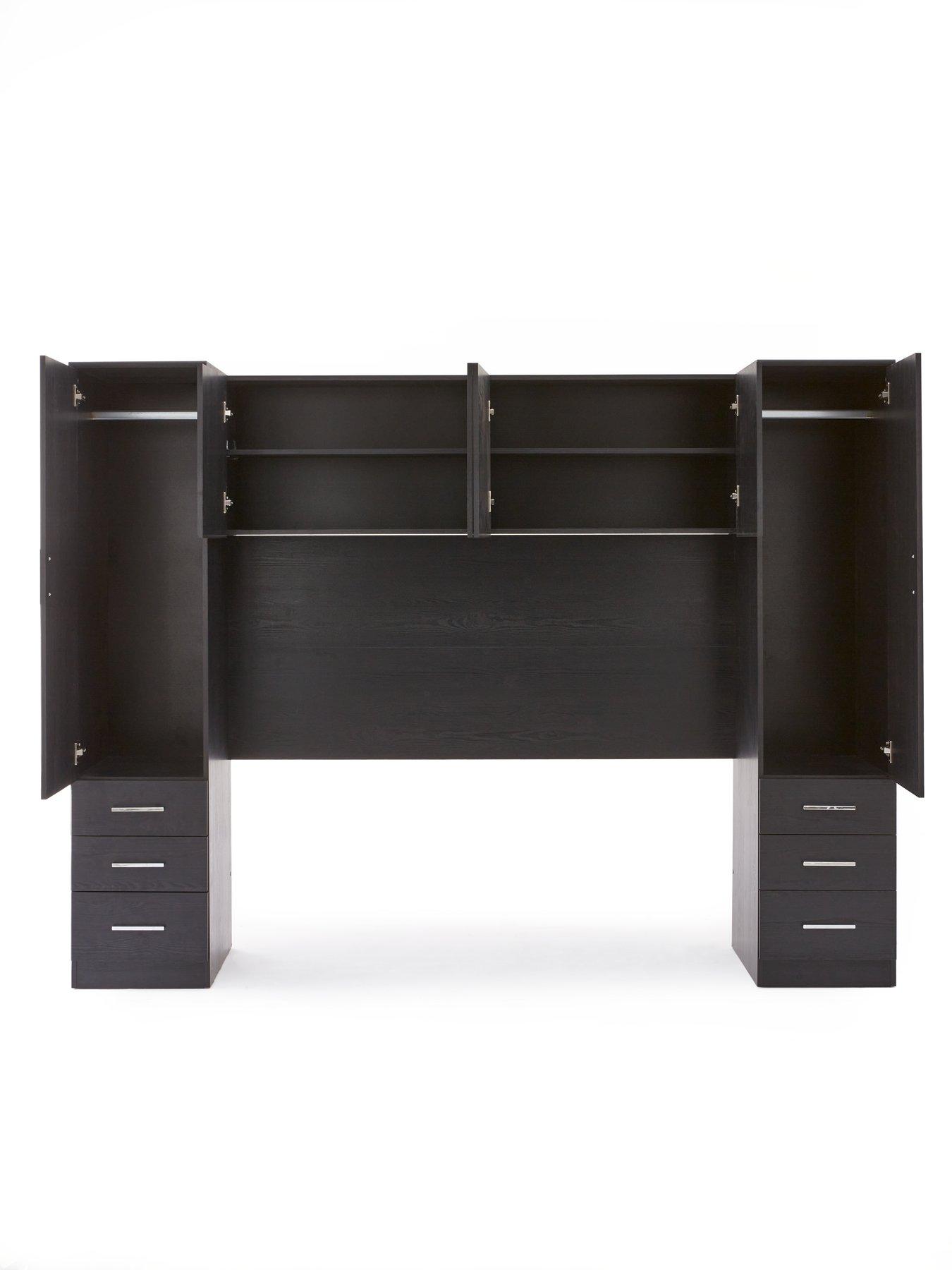 Image 4 of 7 of The Very Collection Panama Overbed Wardrobe - Black&nbsp;- FSC&reg; Certified