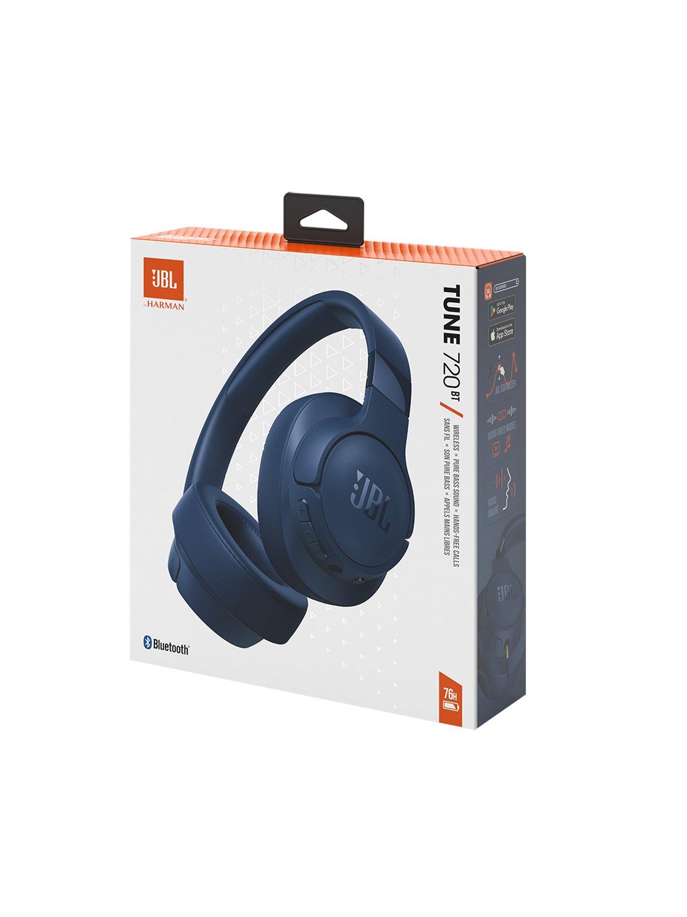 JBL Tune 720BT Over ear headphone Wireless Multi point connection Blue