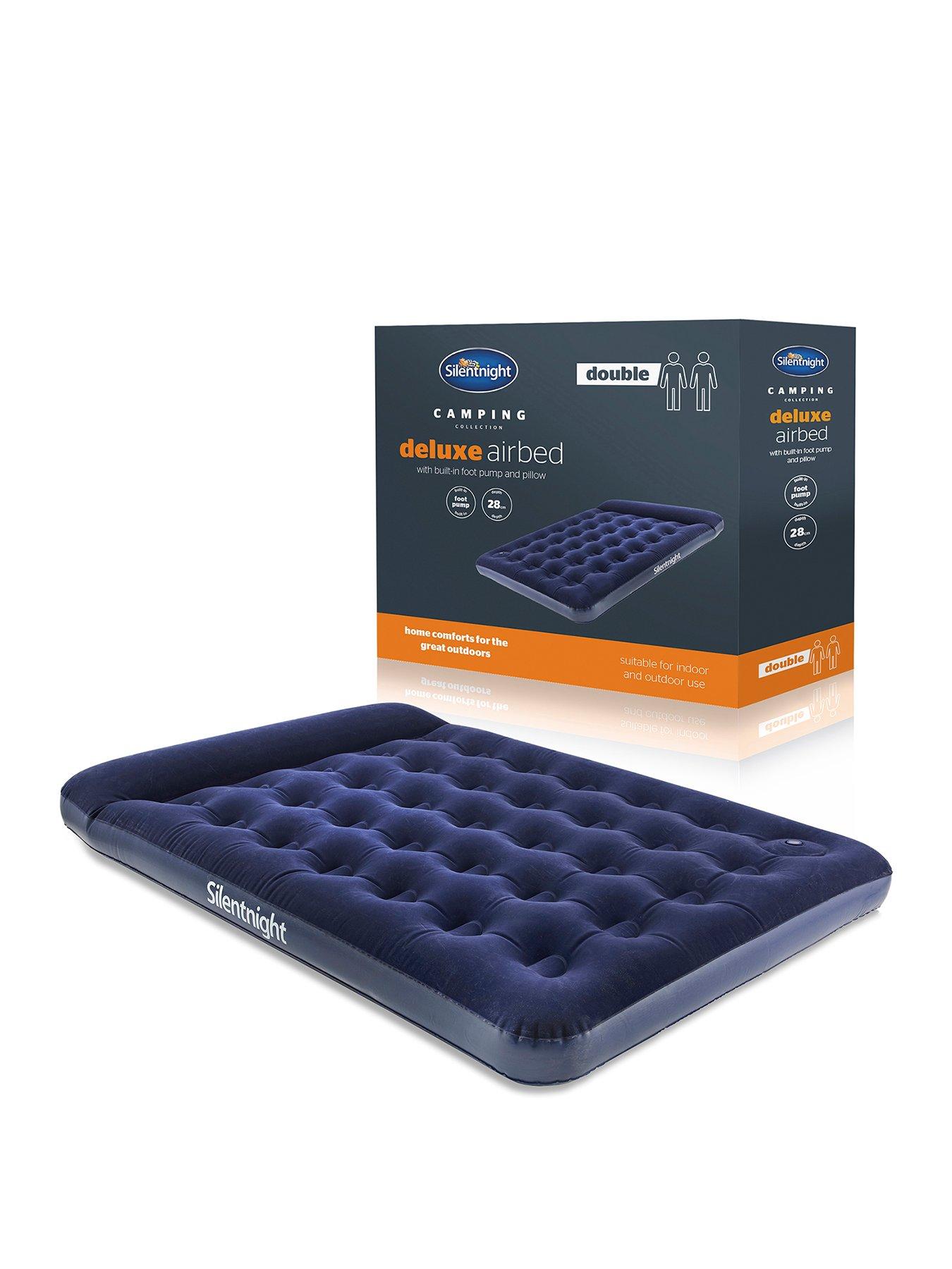 Silentnight Camping Collection Flock Airbed - Footpump - Blue