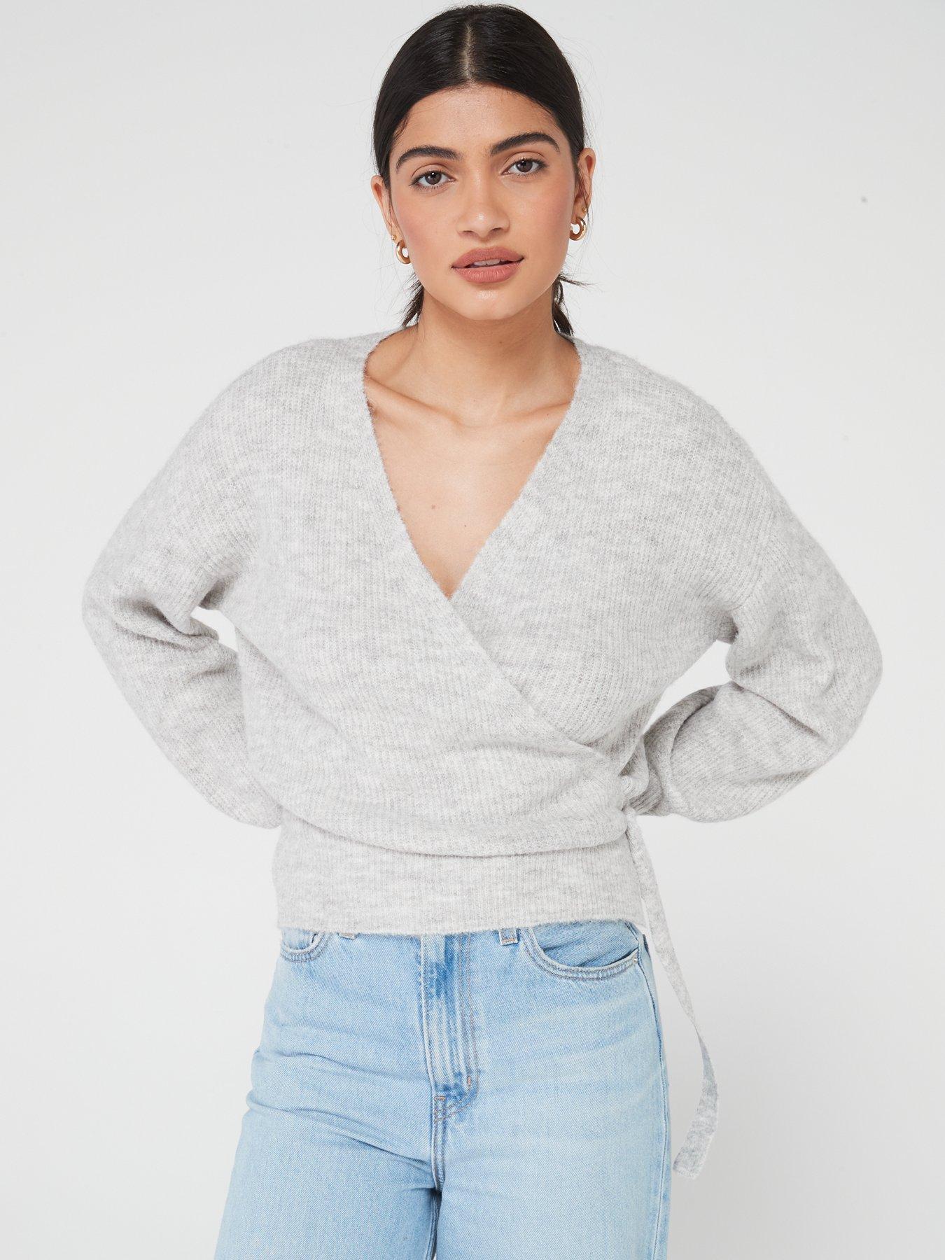 Long wrap outlet sweater