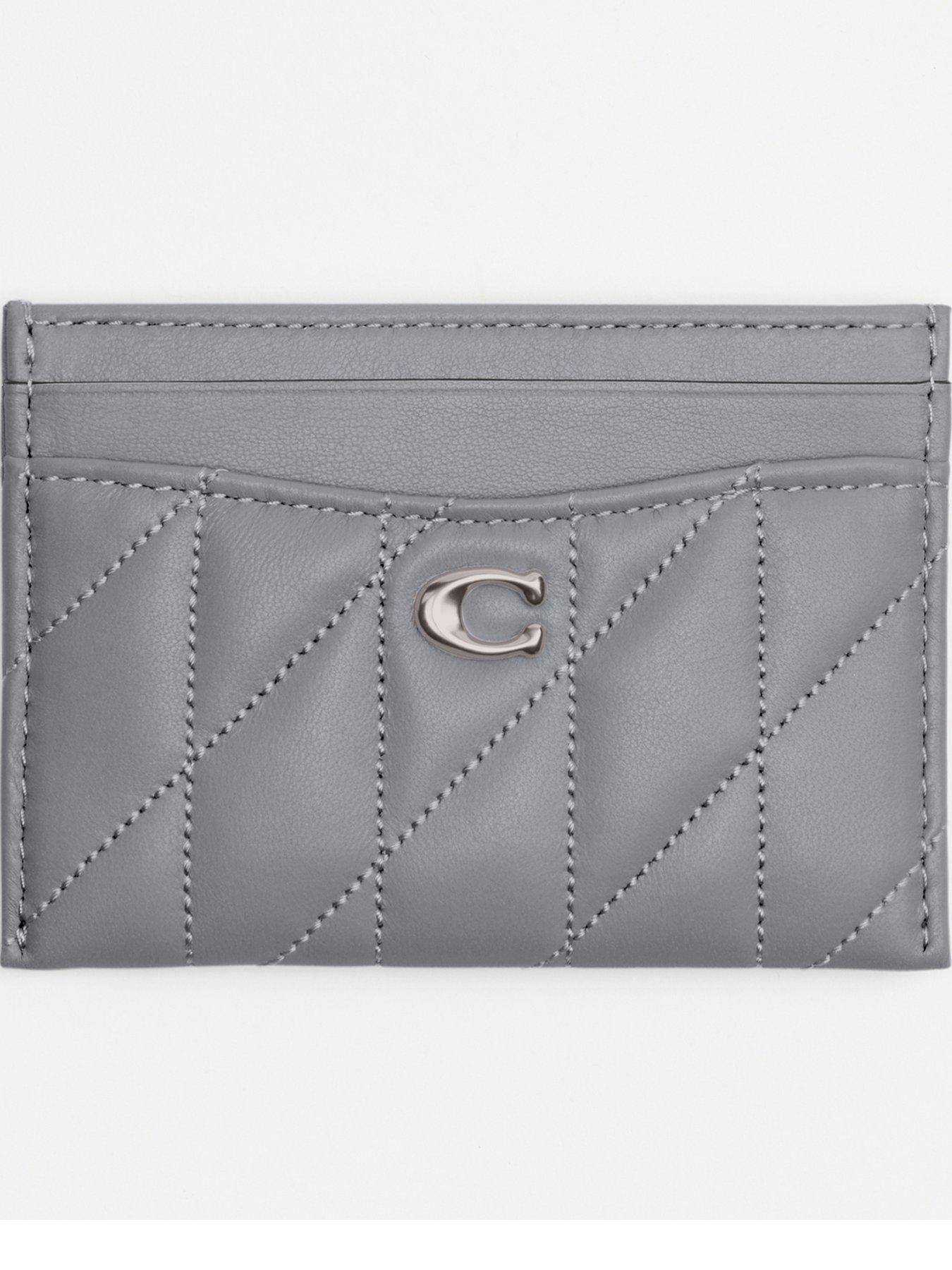 Coach Quilted Pillow Leather Essential Card Case, Chalk