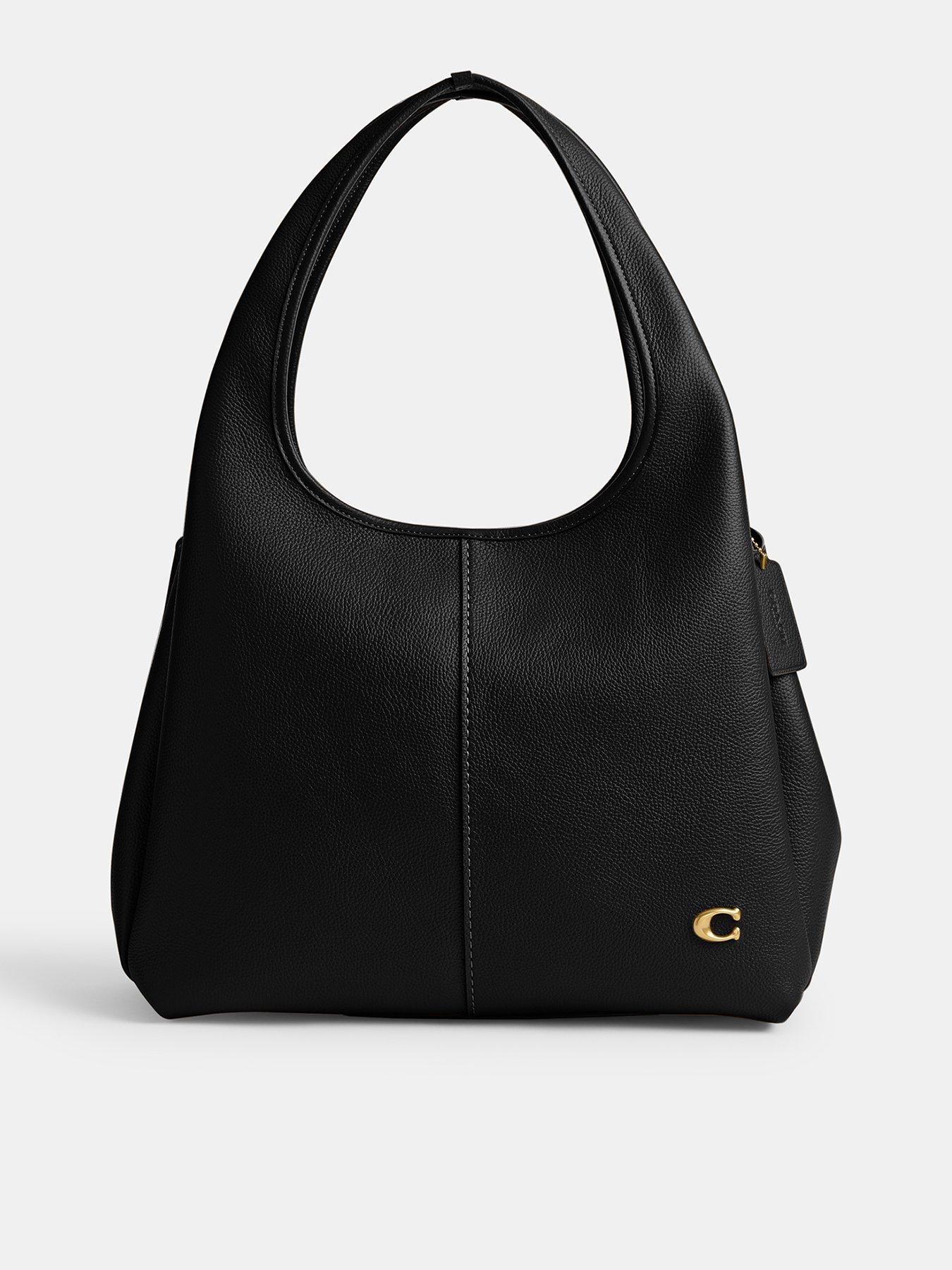 Image 1 of 5 of COACH Polished Pebble Leather Lana Shoulder Bag - Black