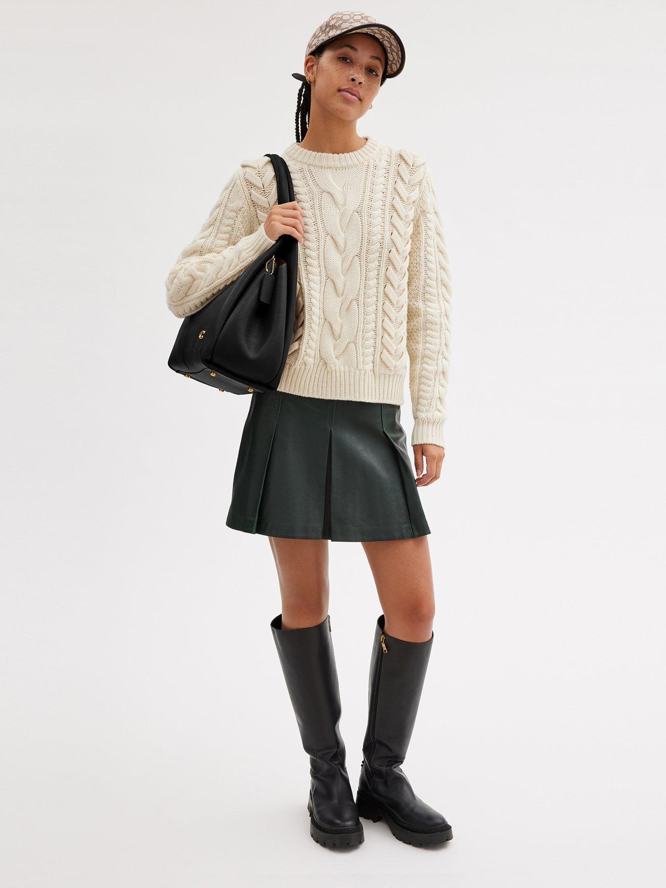 Image 2 of 5 of COACH Polished Pebble Leather Lana Shoulder Bag - Black