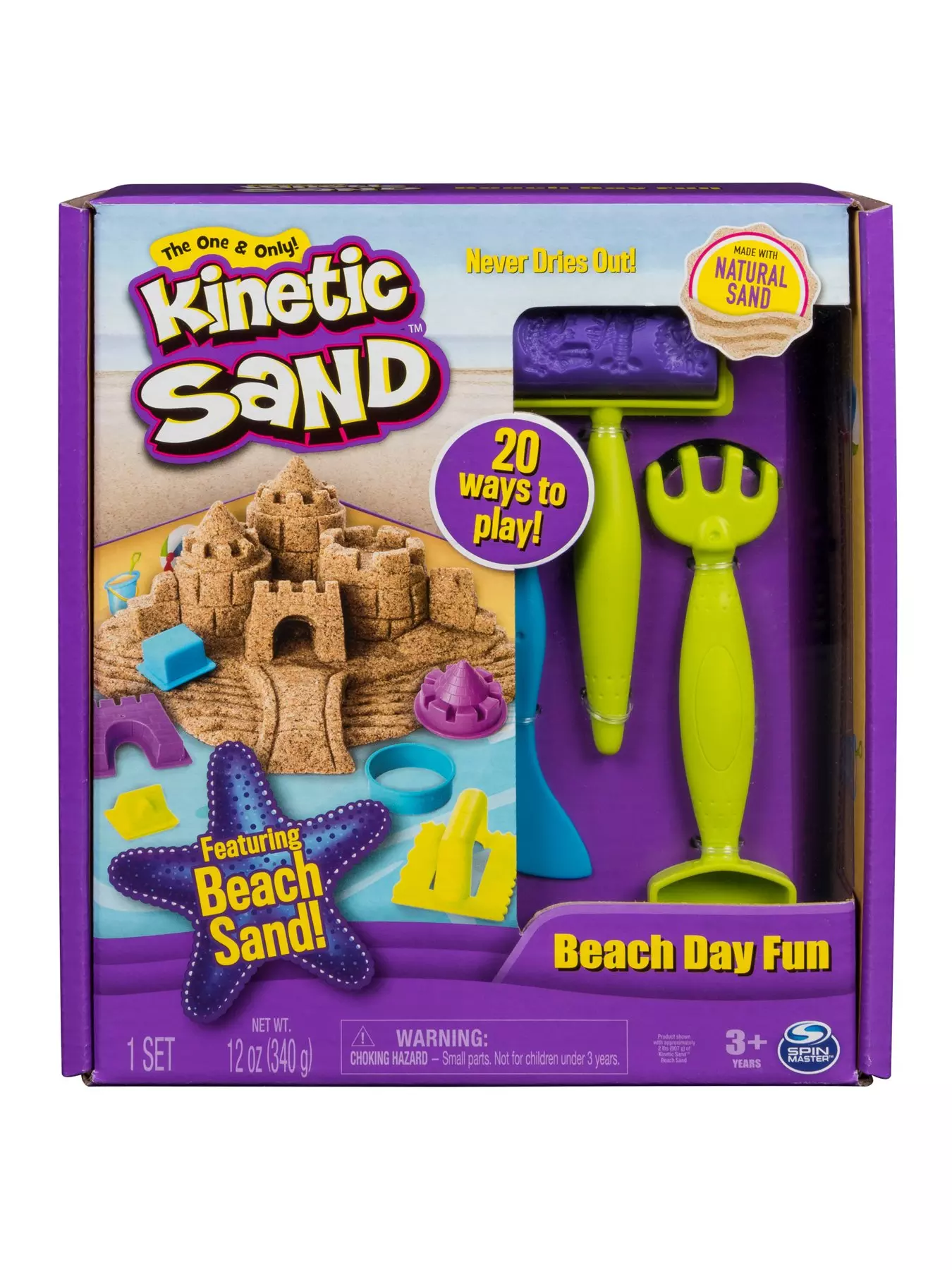Kinetic Sand, 2.5lbs Blue Play Sand, Moldable Sensory Toys for Kids,  Resealable Bag, Easter Basket Stuffers for Ages 3+