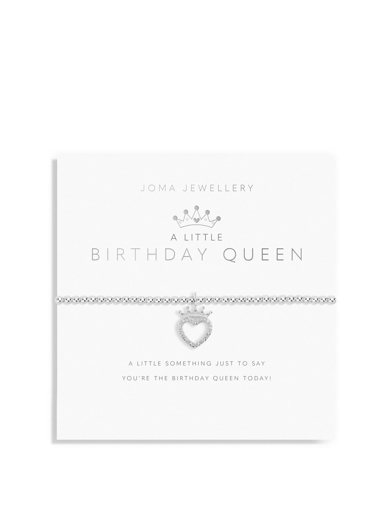 Joma Jewellery A Little Birthday Queen Bracelet In Silver Plating