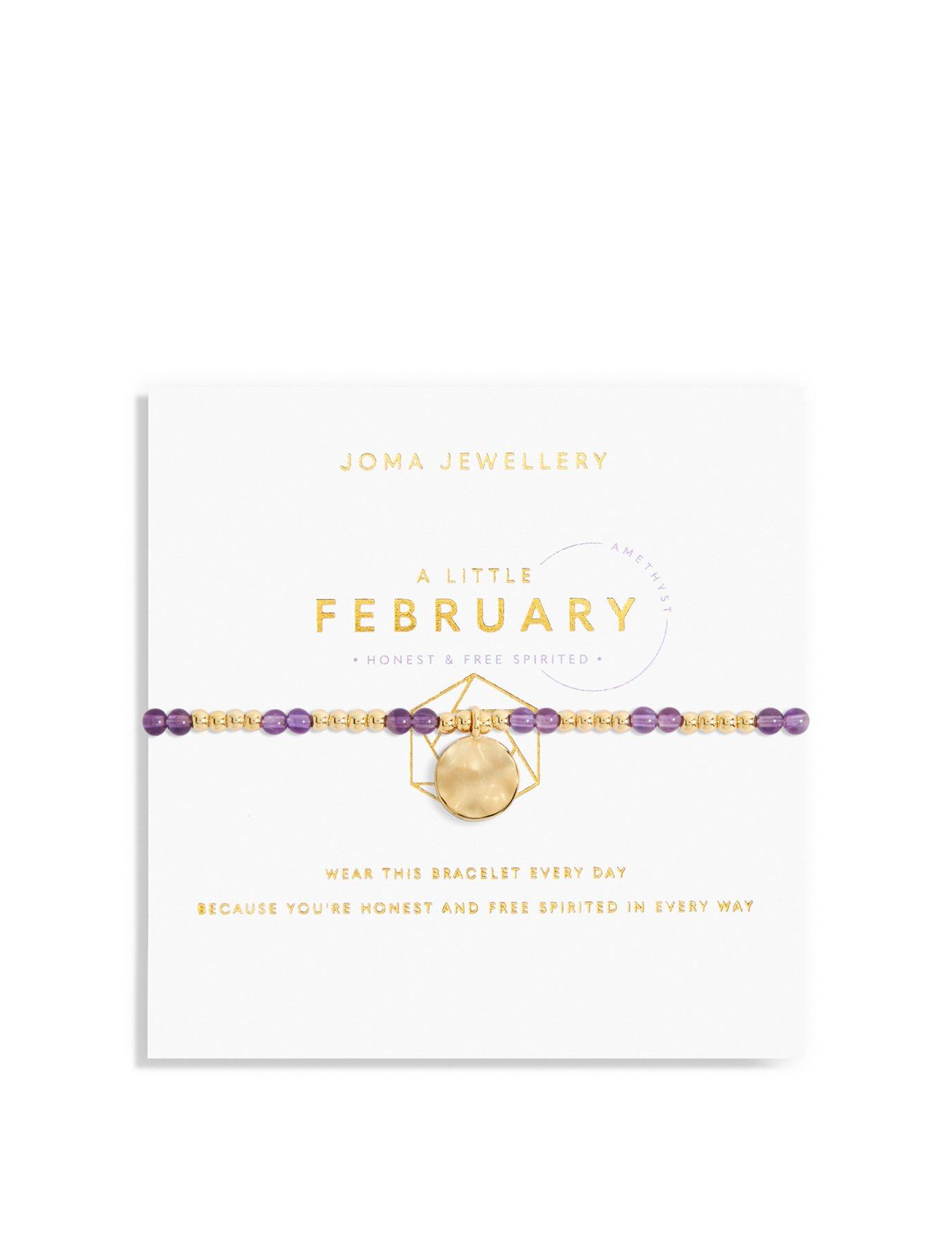 Joma Jewellery February A Little Birthstone Bracelet In Gold Plating