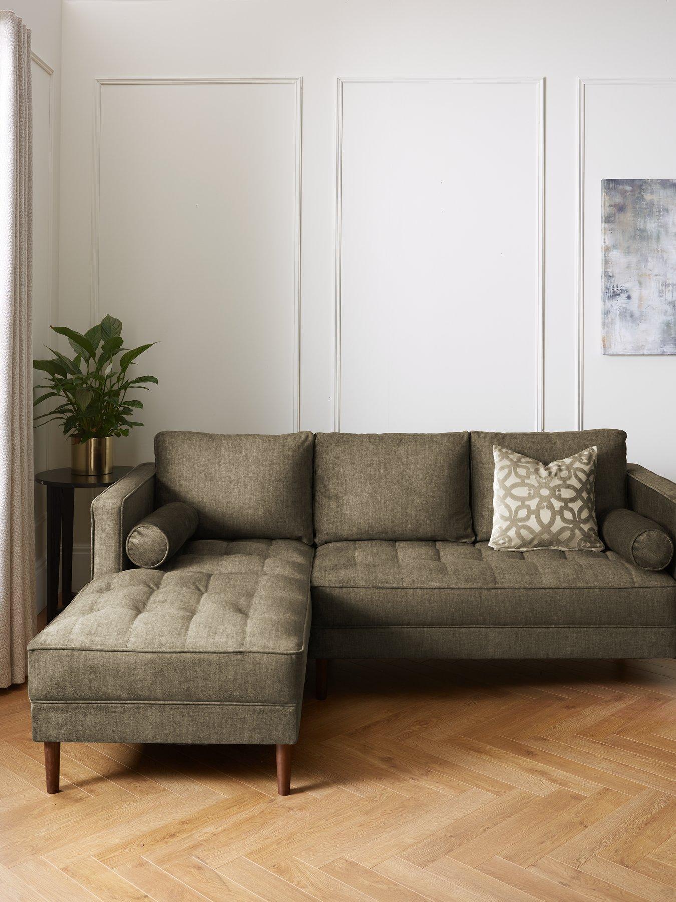 undefined New Orleans Fabric Left Hand Chaise Sofa