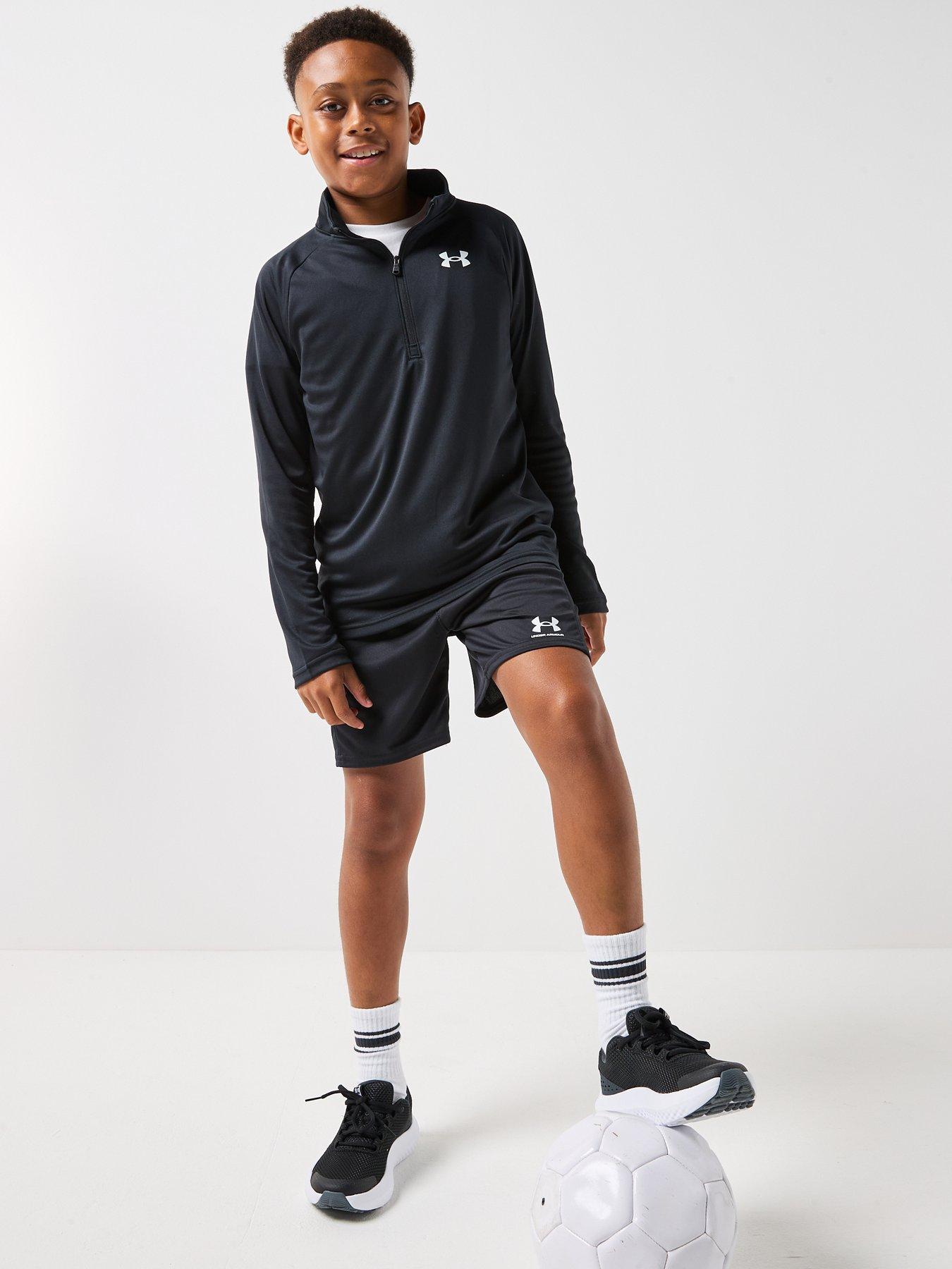 Image 3 of 6 of UNDER ARMOUR Boys Challenger Knit Shorts - Black/White