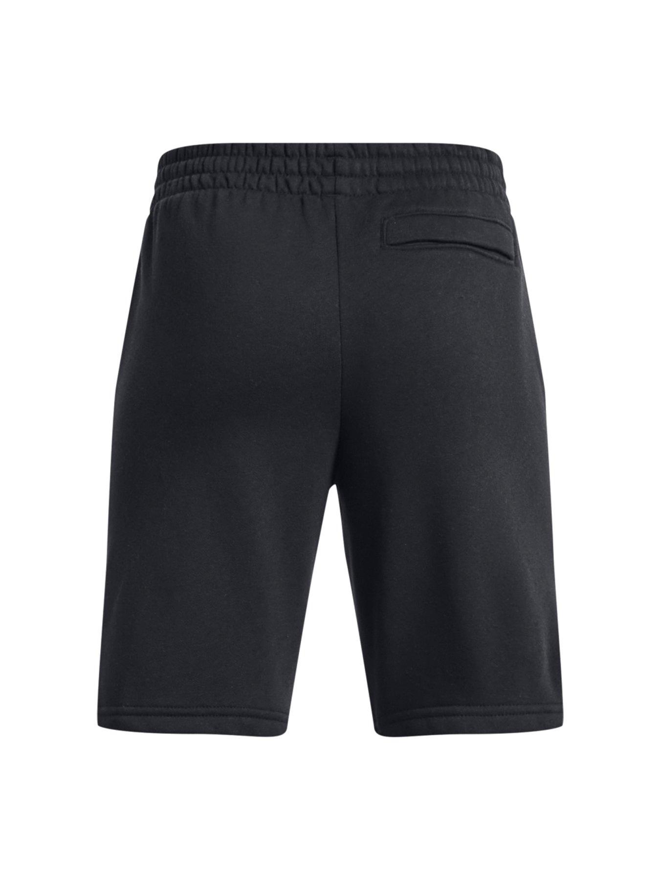 under-armour-boys-rival-fleece-shorts-blackwhitestillFront