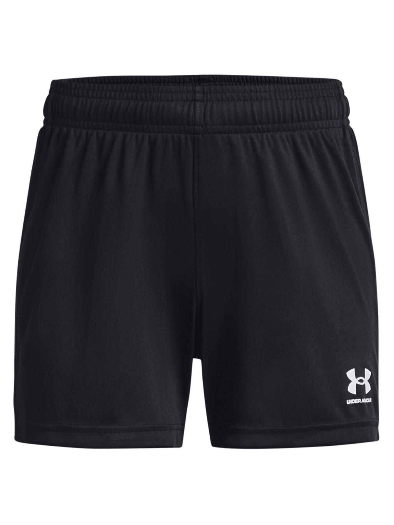 Under Armour Challenger shorts with side stripe in black
