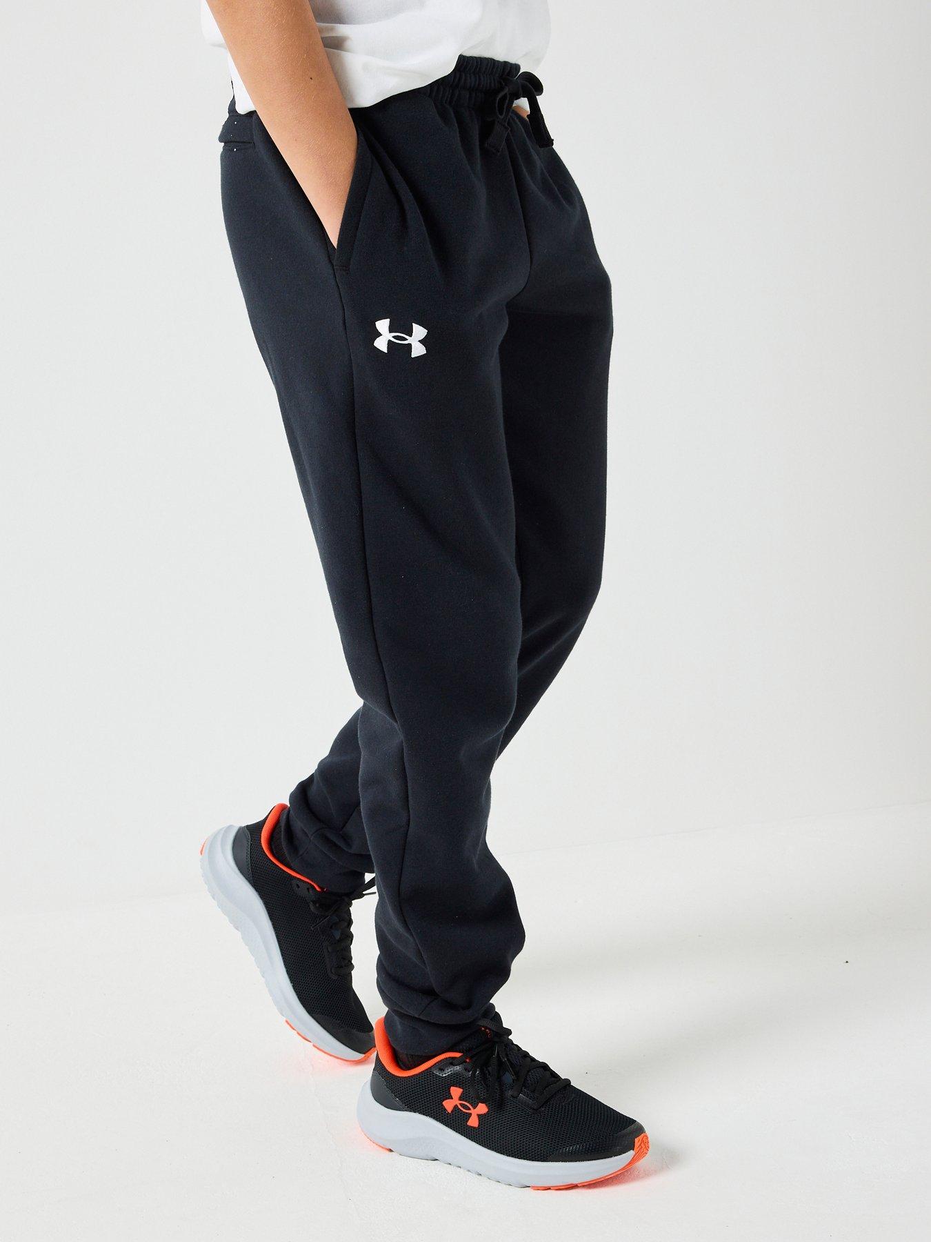 Image 1 of 5 of UNDER ARMOUR Boys Rival Fleece Joggers - Black/White