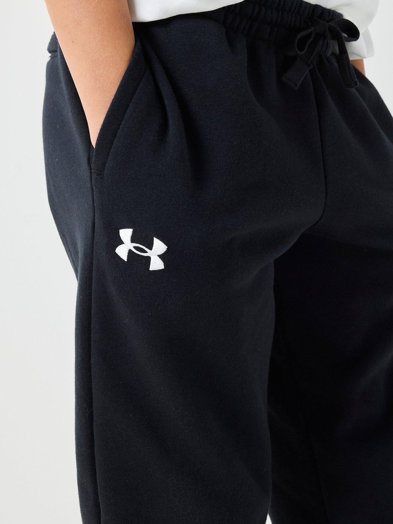 Image 4 of 5 of UNDER ARMOUR Boys Rival Fleece Joggers - Black/White