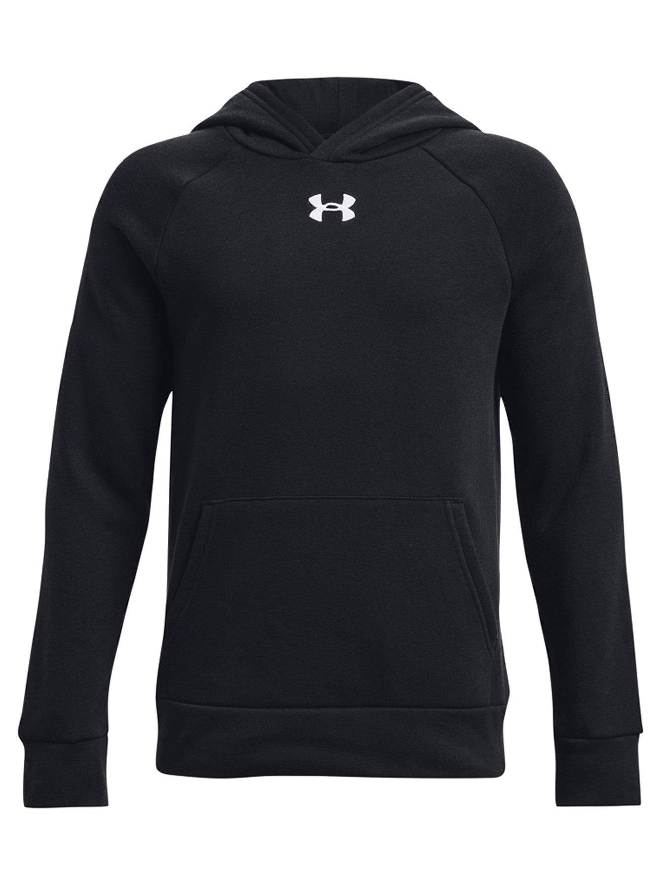 UNDER ARMOUR Boys Rival Fleece Hoodie Black White Very Ireland