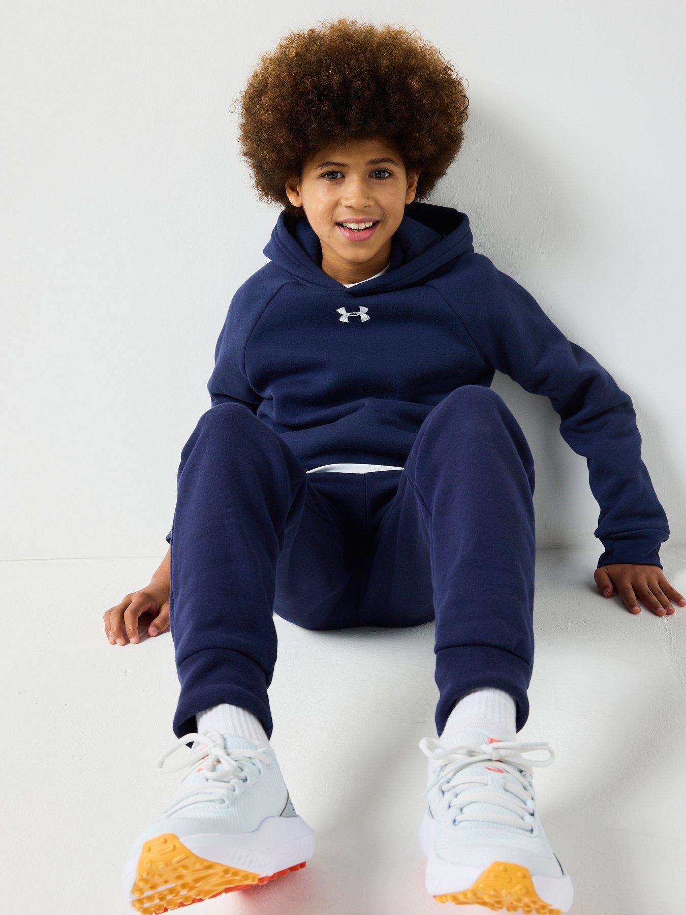 UNDER ARMOUR Boys Rival Fleece Hoodie - Navy