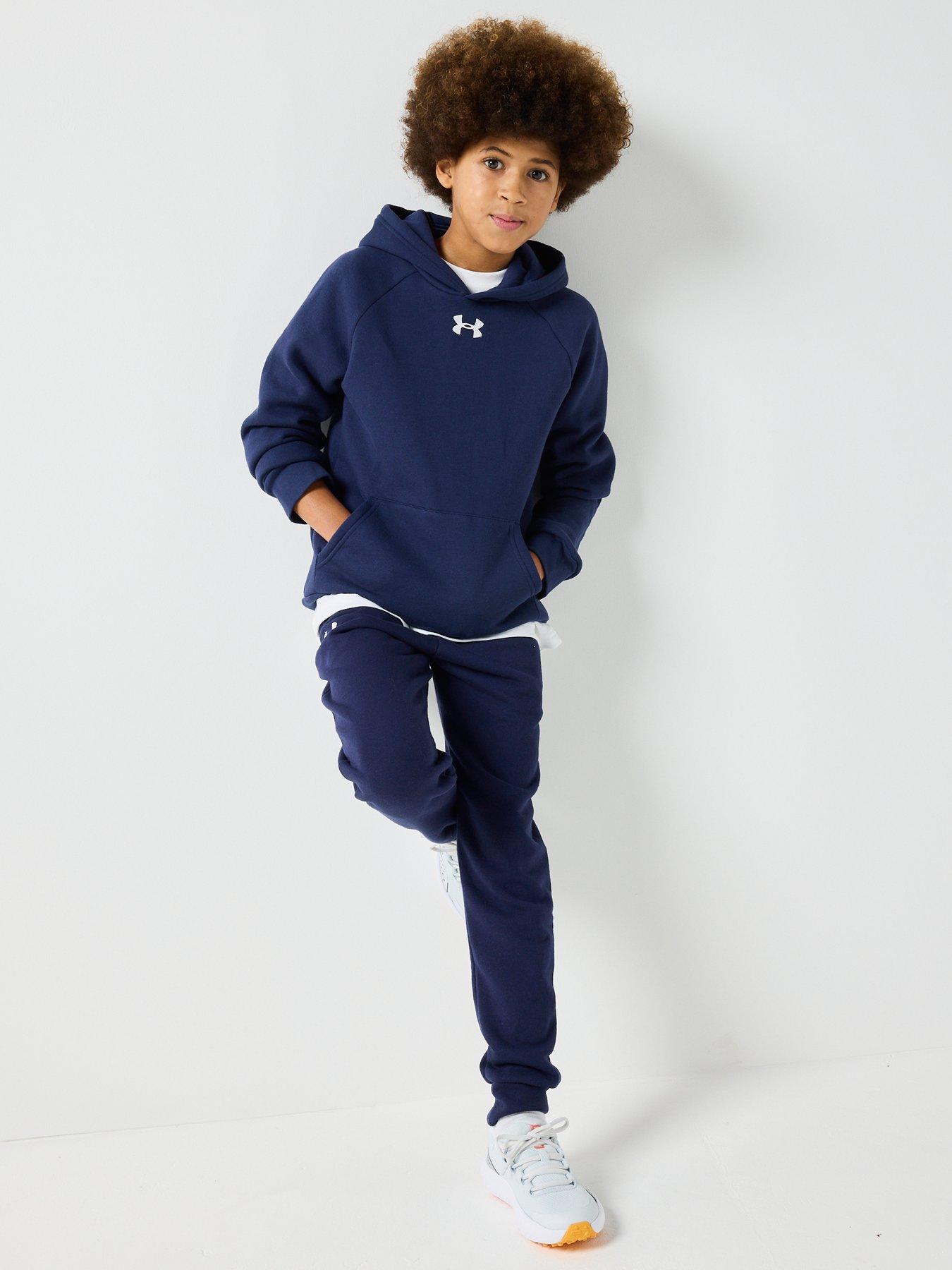 Image 3 of 6 of UNDER ARMOUR Boys Rival Fleece Hoodie - Navy