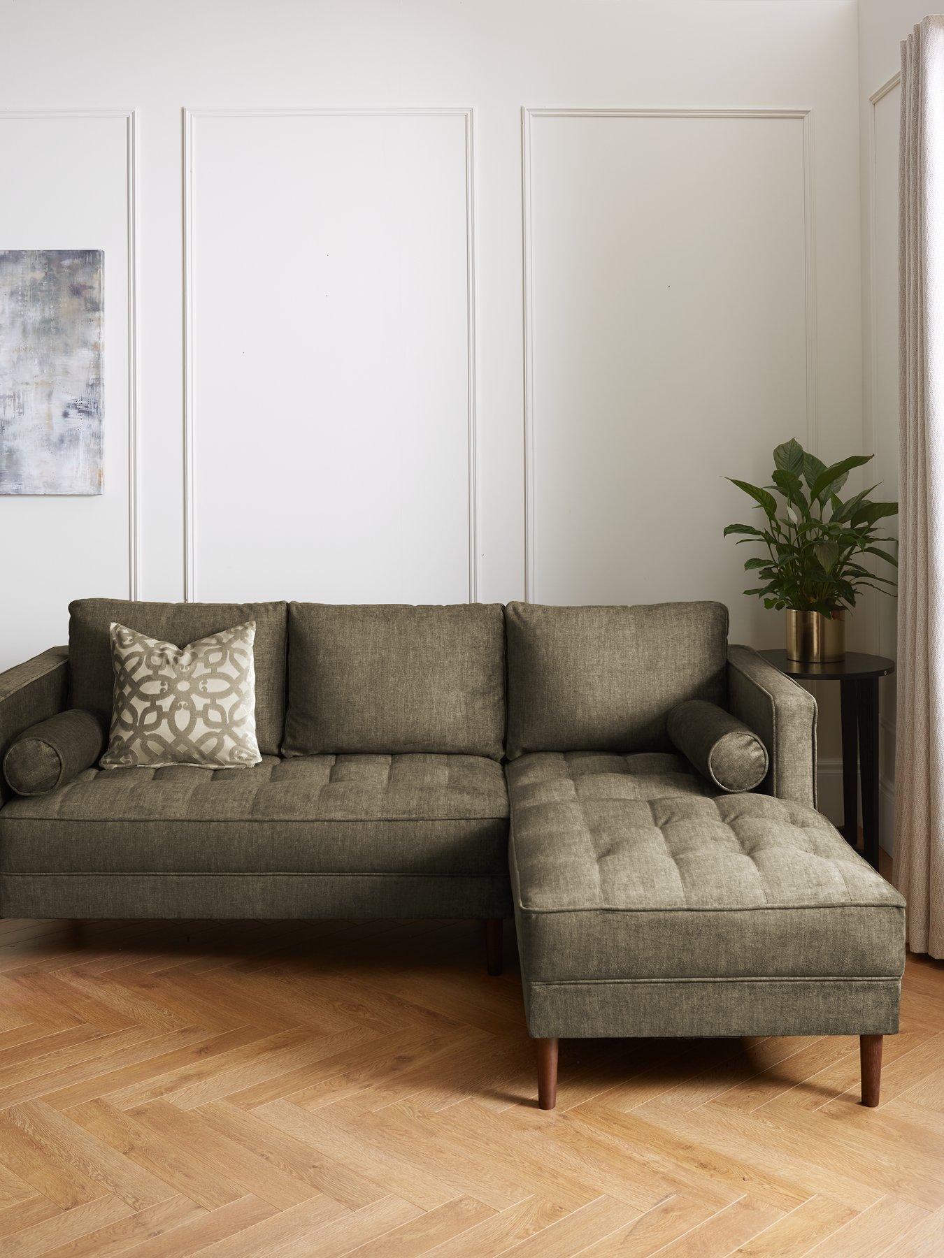 Very Home New Orleans Fabric Right Hand Chaise Sofa