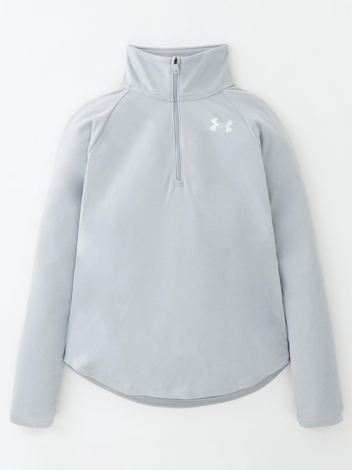 under-armour-girls-tech-graphic-12-zip-top-grey