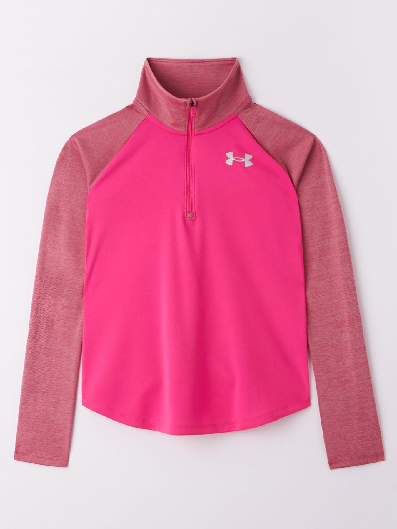 Girls under armour zip hot sale up