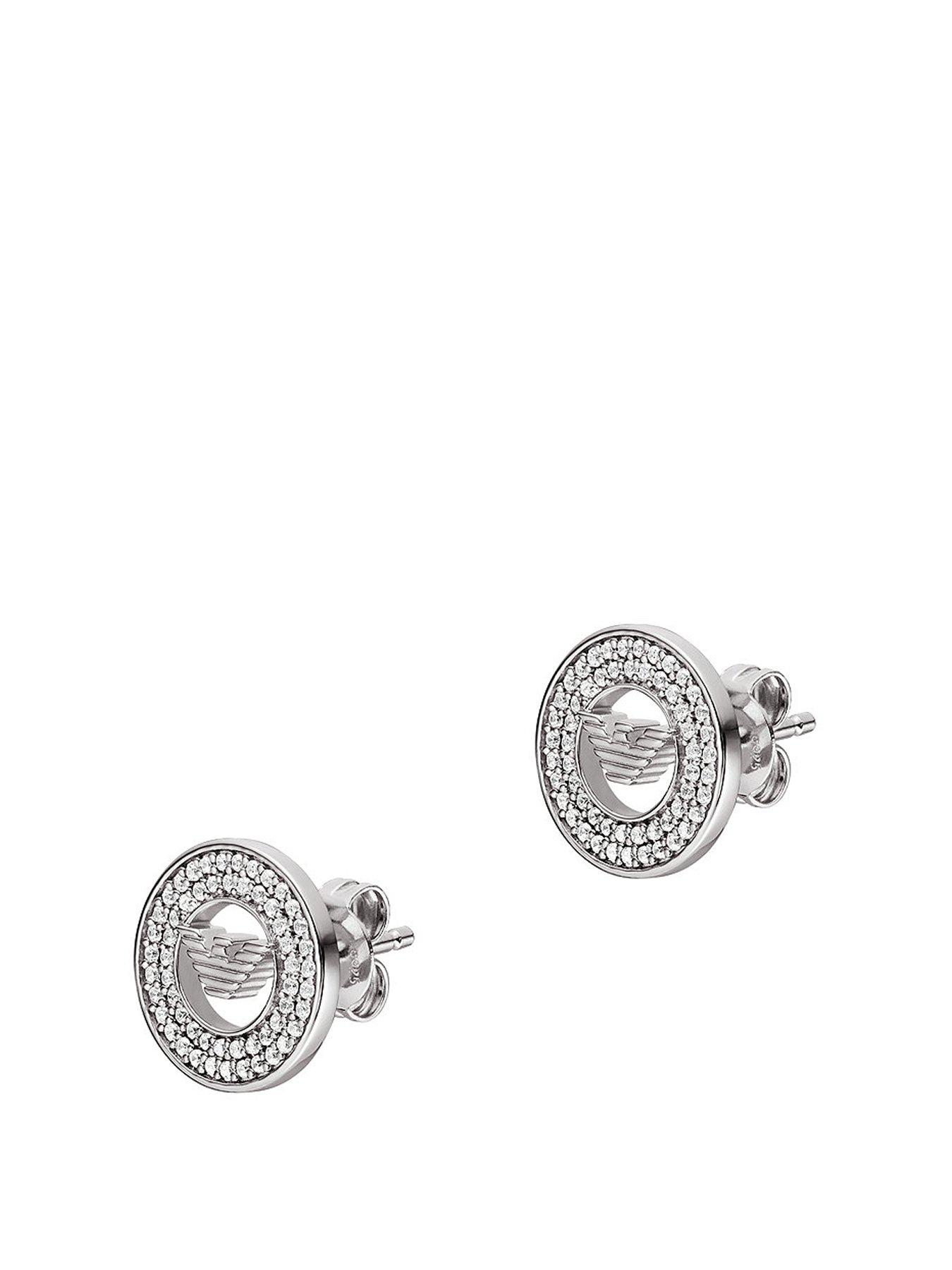 Armani earrings store silver