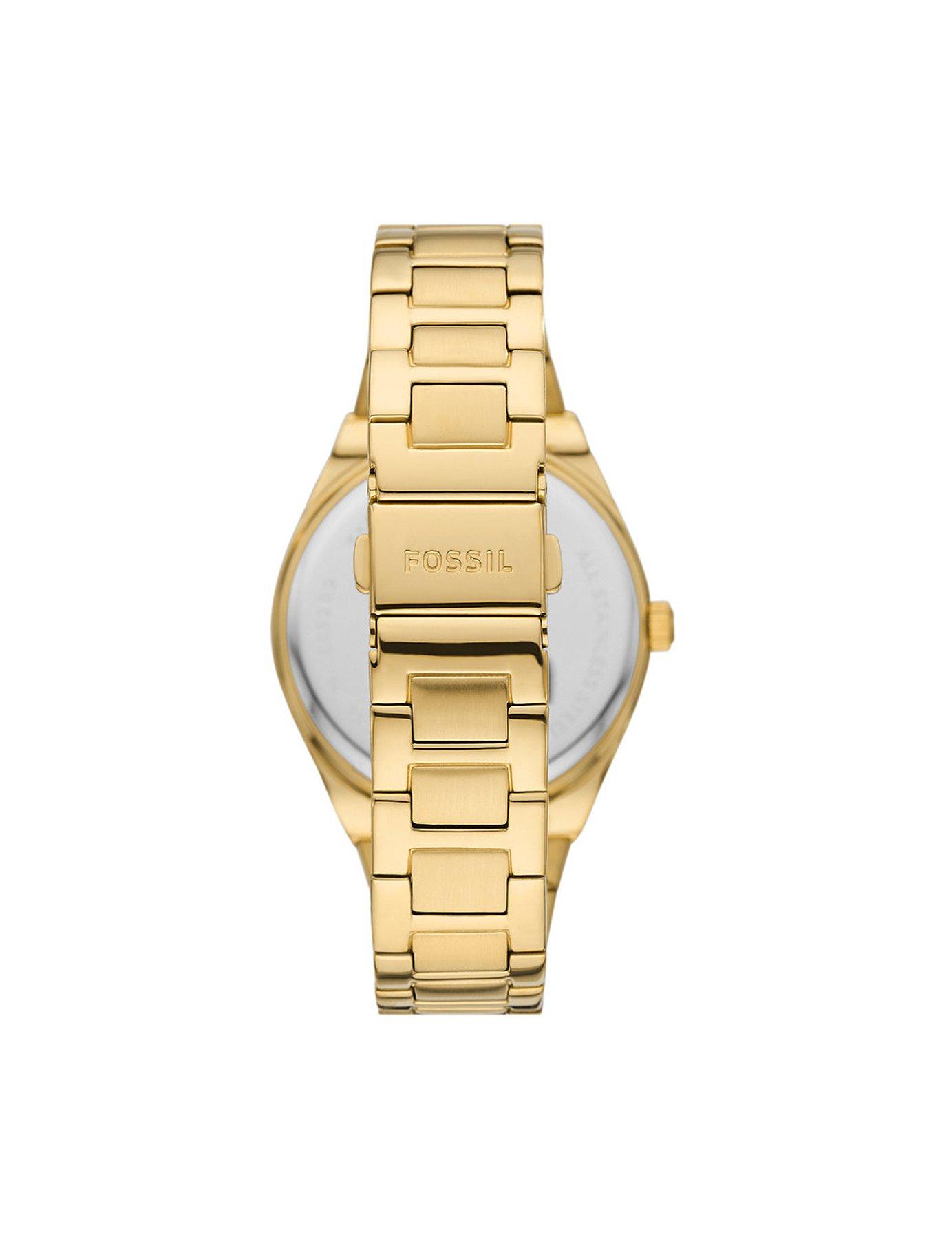 Fossil yellow shop gold watch