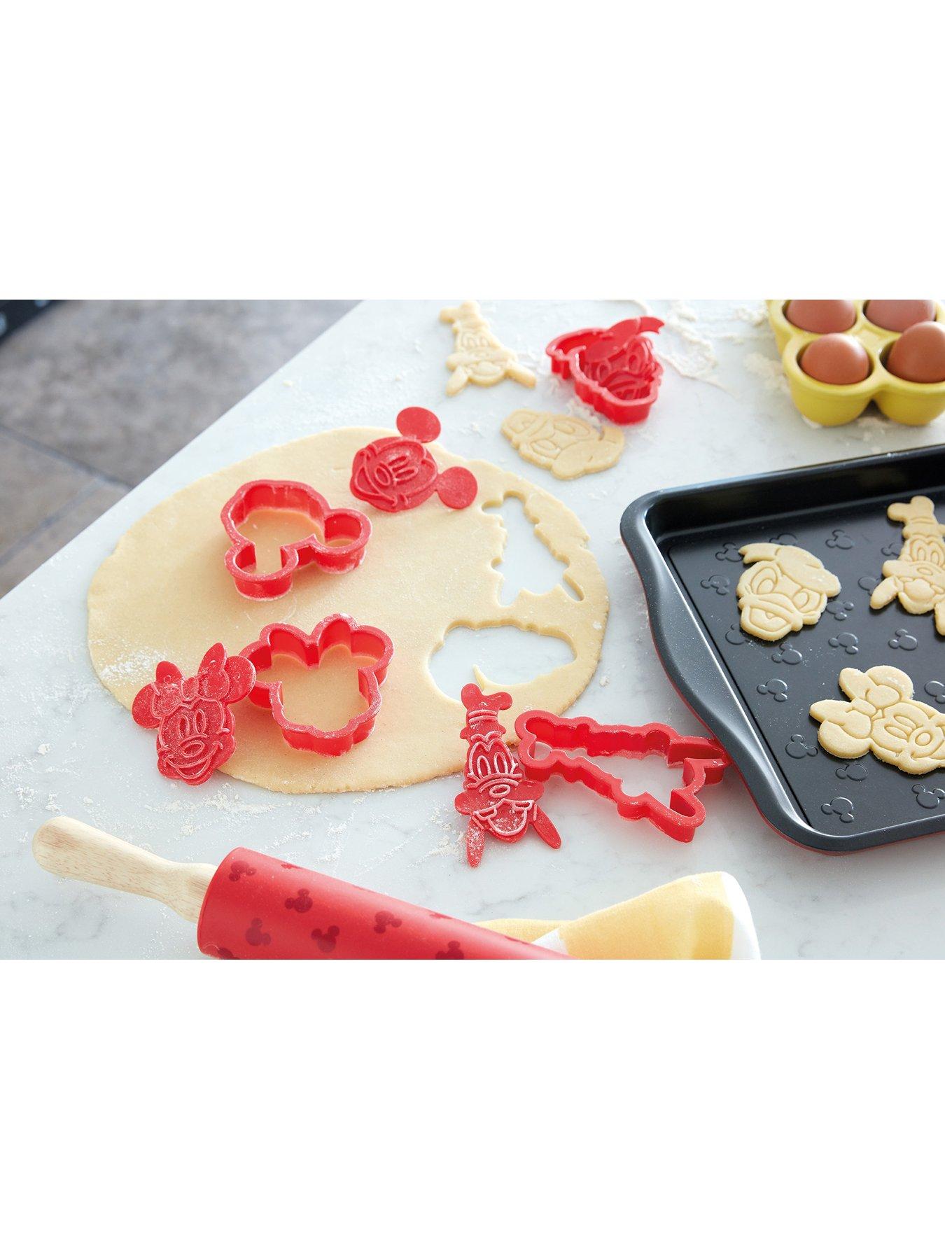 prestige-disney-bake-with-mickey-mousenbspmeasuring-spoonsnbspset-of-2-silicone-spatulas-silicone-rolling-pin-and-set-of-4-cookie-cuttersoutfit