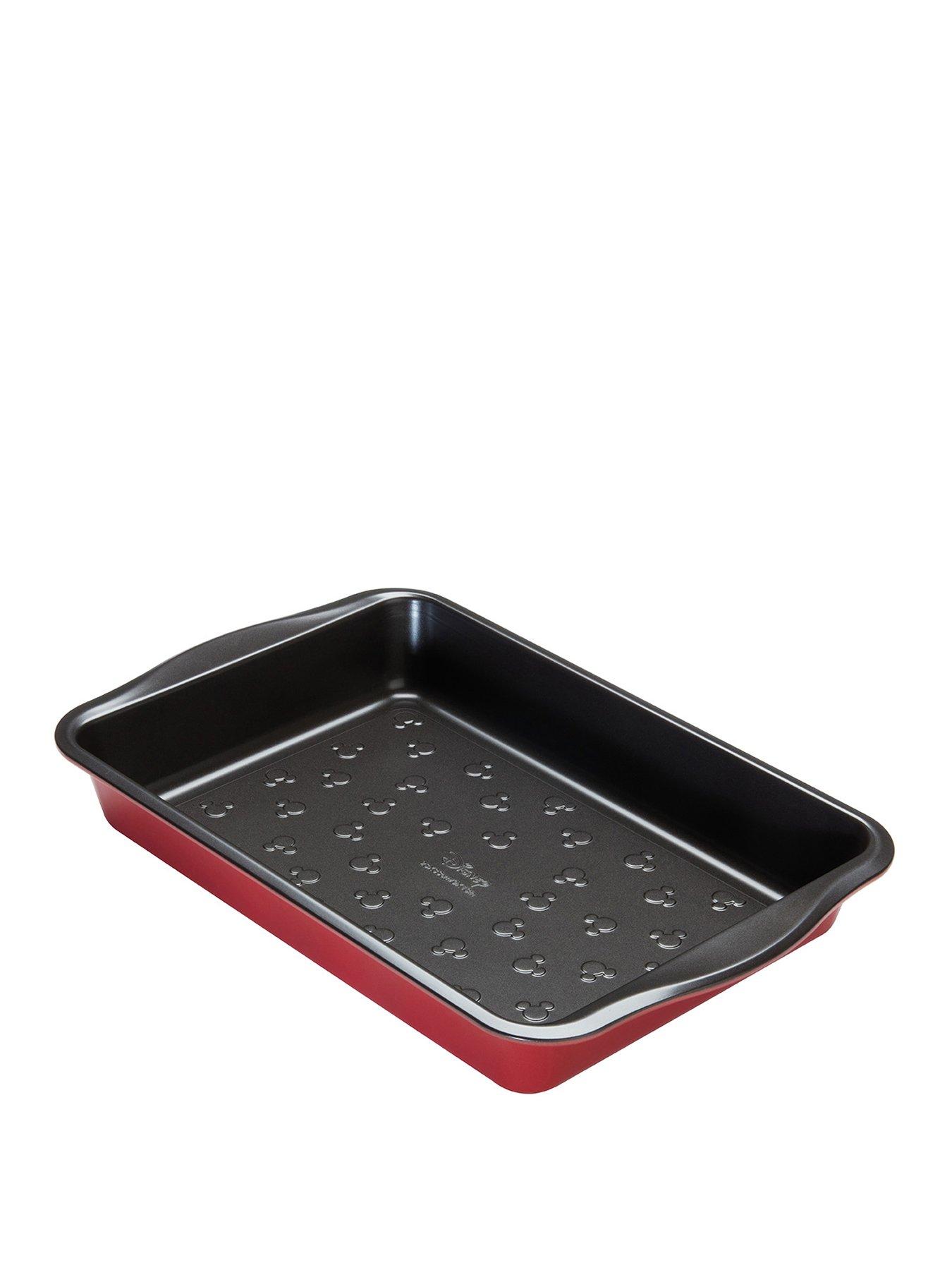 Image 1 of 5 of Prestige Bake with Mickey Mouse Disney Non Stick 33 x 23 cm Baking Tray - Red &amp; Black