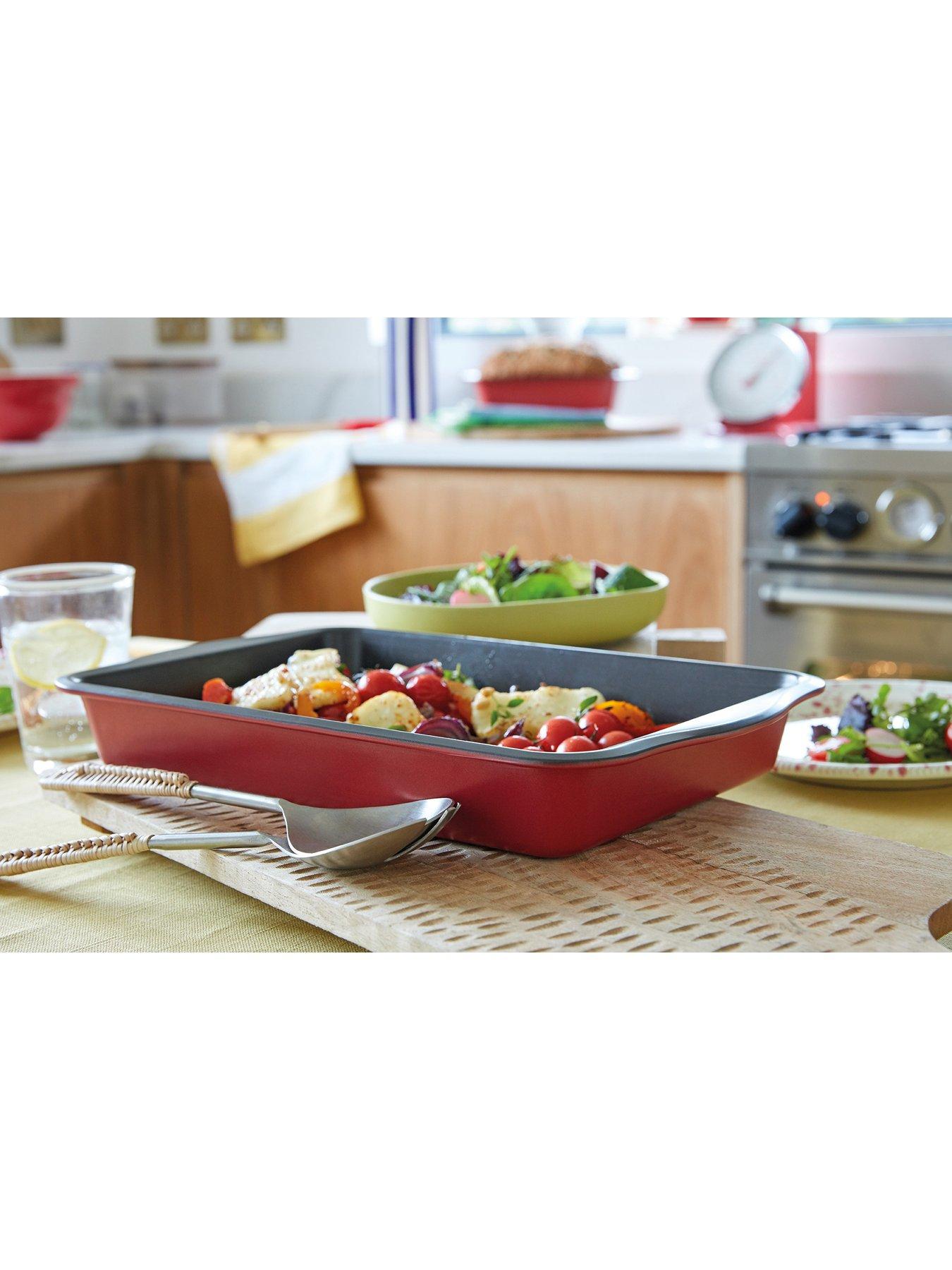 Image 5 of 5 of Prestige Bake with Mickey Mouse Disney Non Stick 33 x 23 cm Baking Tray - Red &amp; Black