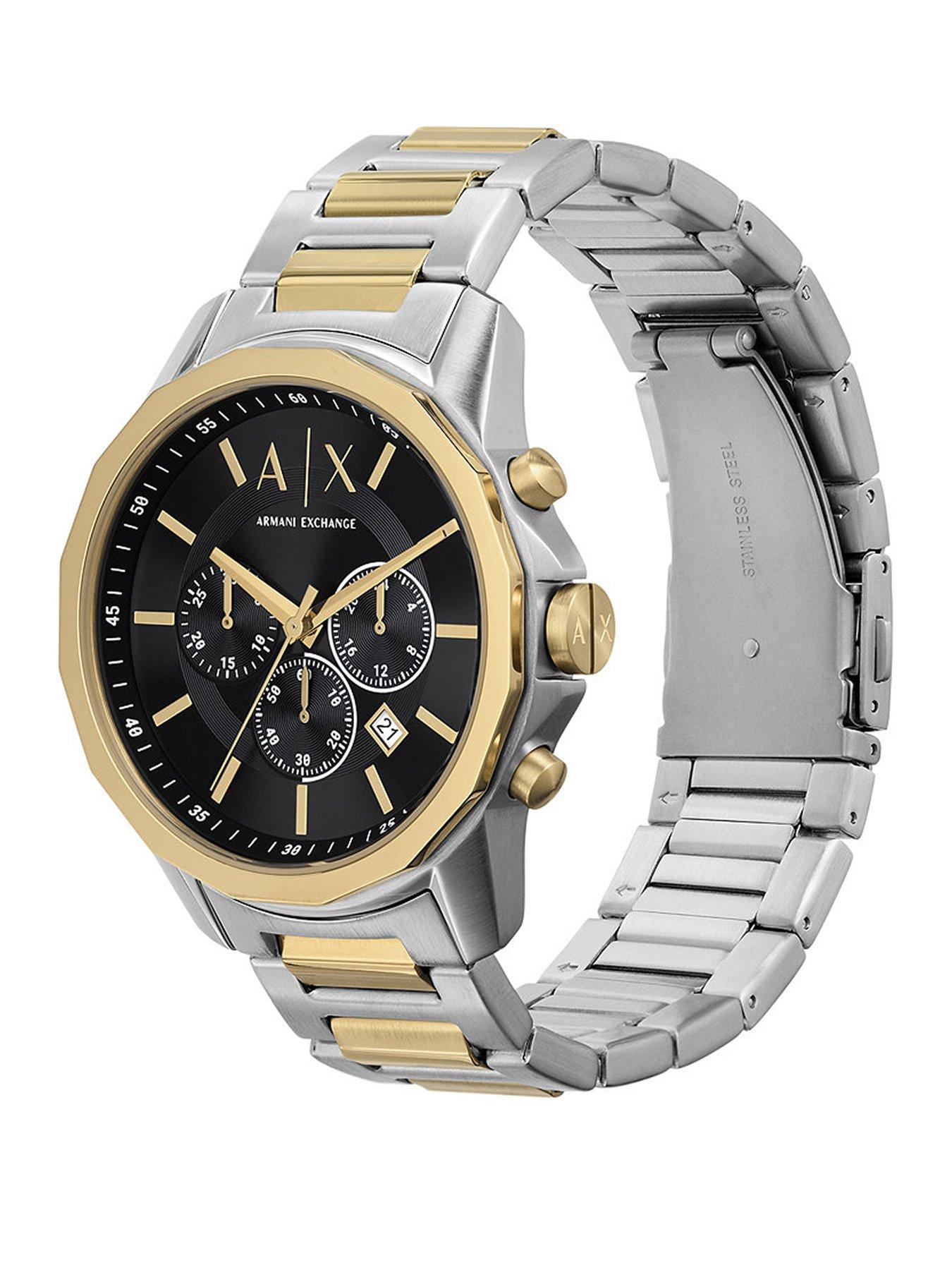 armani-exchange-chronograph-two-tone-stainless-steel-watch-and-bracelet-setstillFront