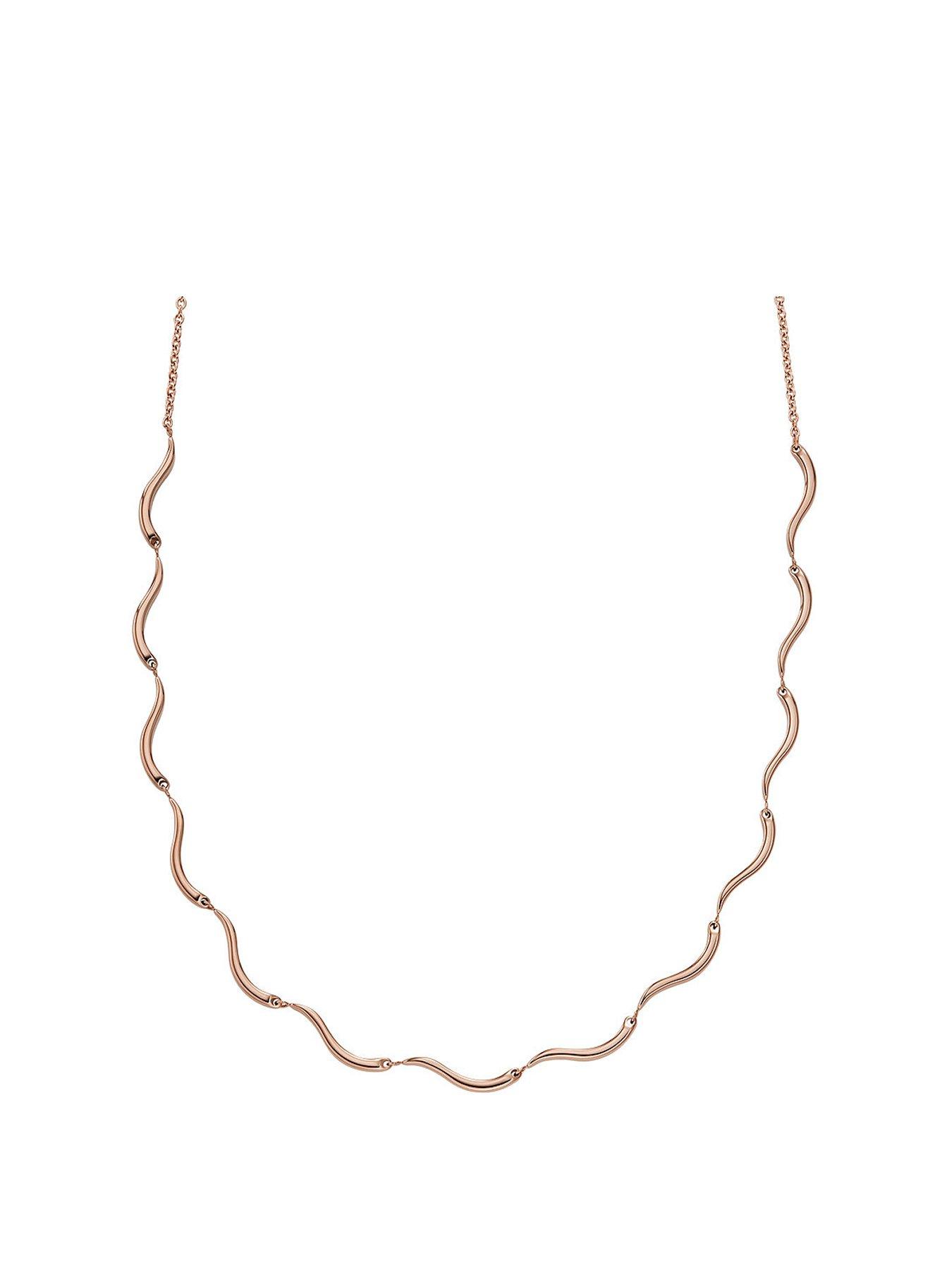 Skagen rose gold clearance necklace