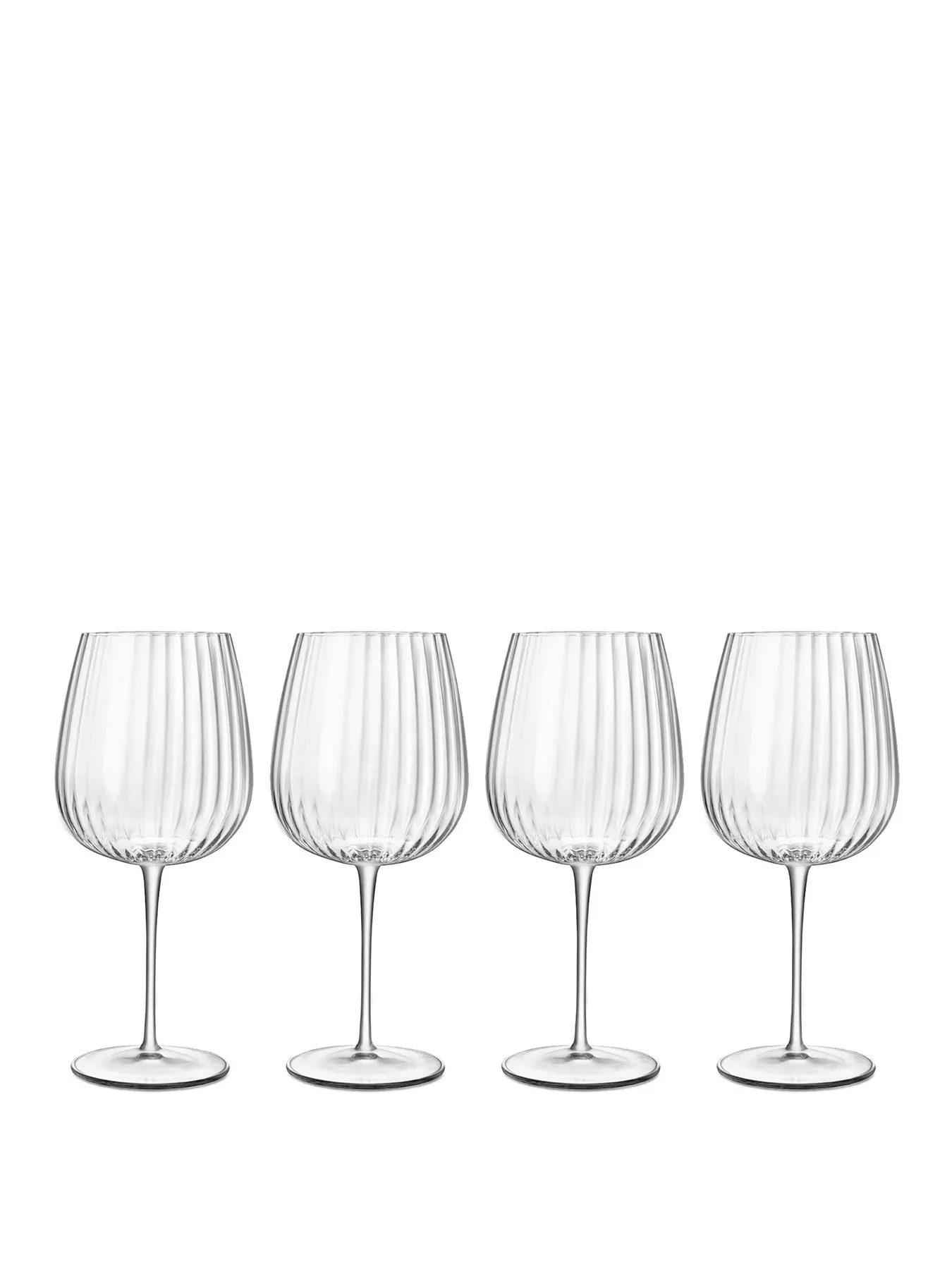 Luigi Bormioli Optica Set of 4 Bordeaux Red Wine Glasses