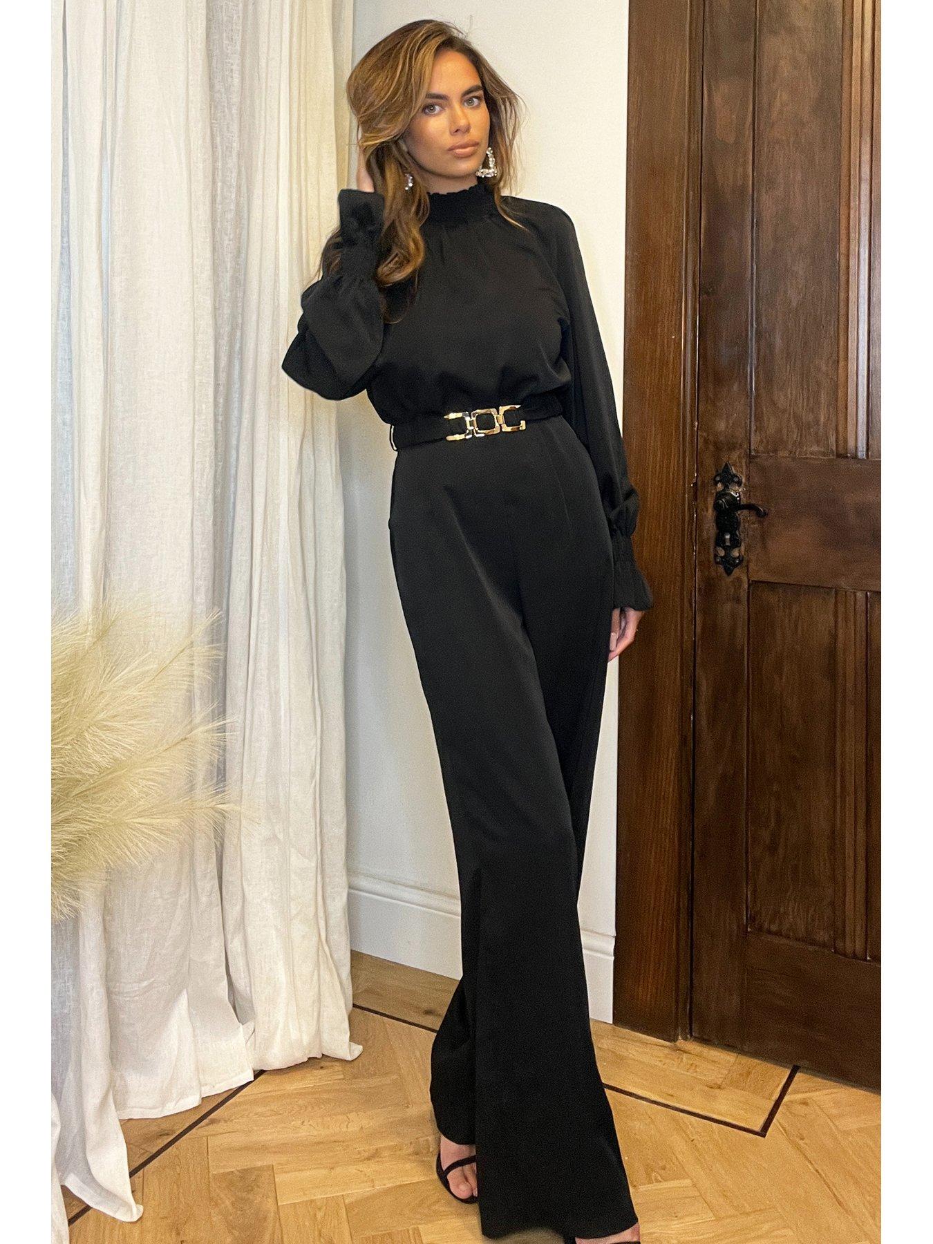 ax-paris-black-belted-frill-cuff-sleeve-jumpsuitoutfit